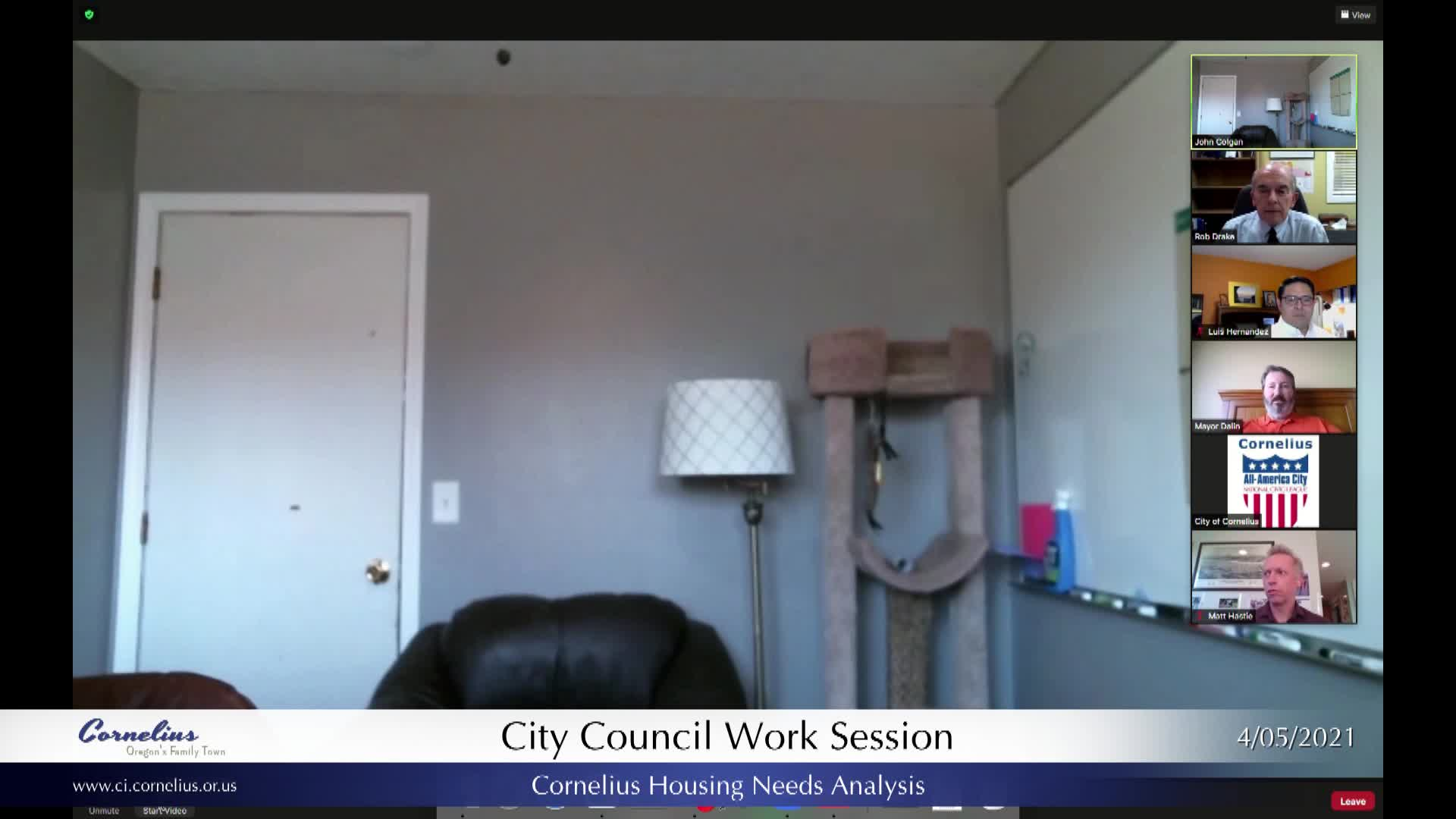 Thumbnail image for April 5, 2021 Cornelius City Council Meeting