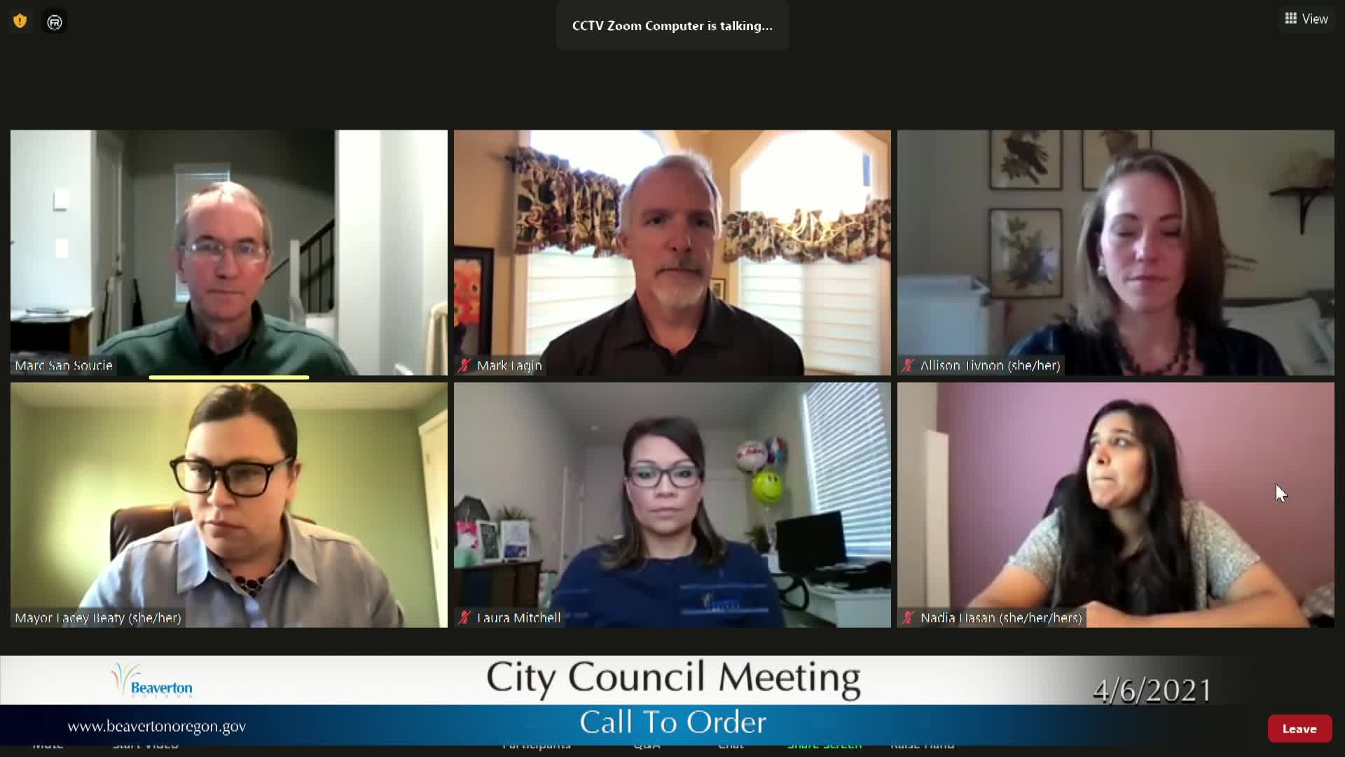 Thumbnail image for April 6, 2021: Beaverton City Council Meeting