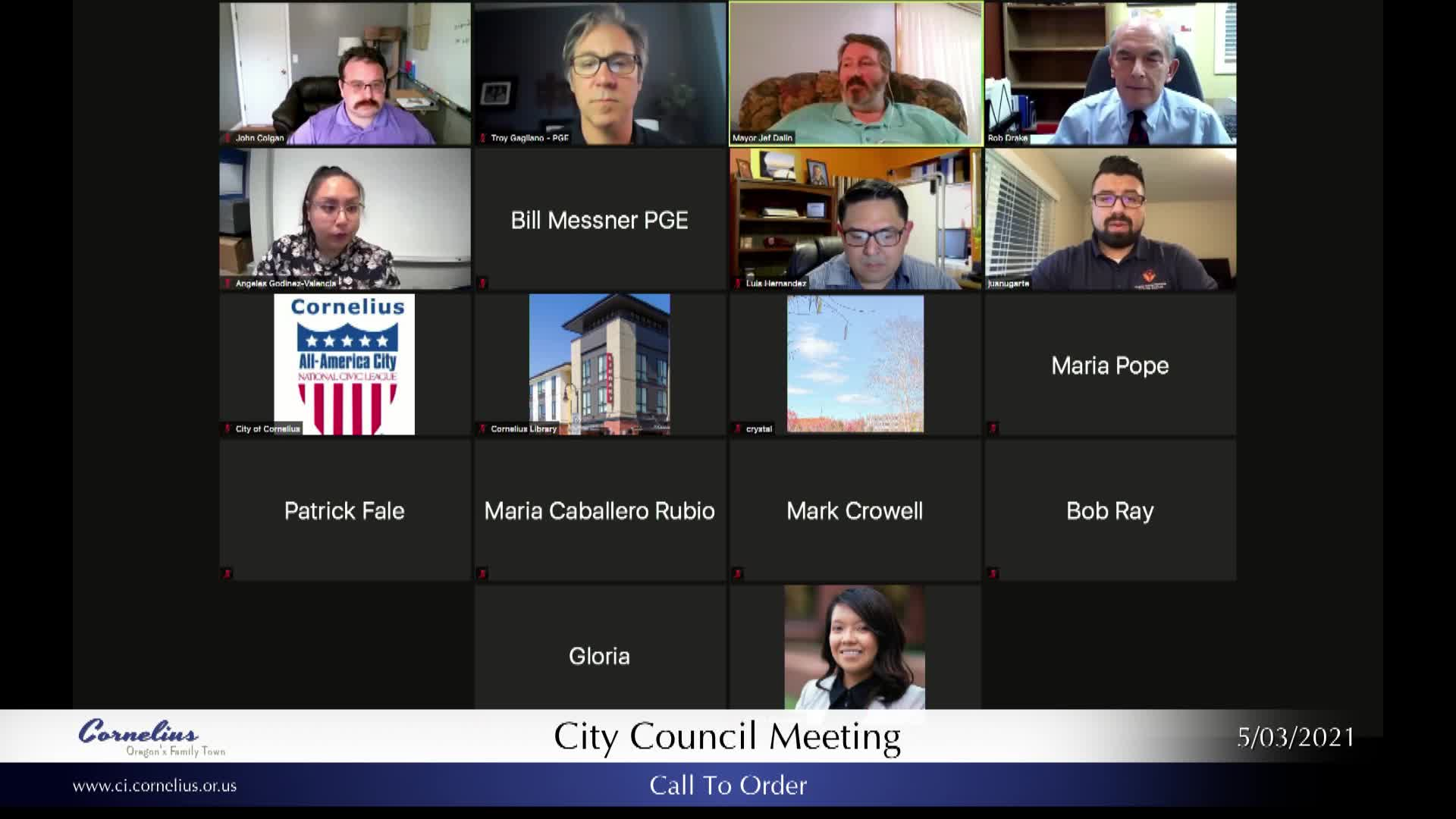 Thumbnail image for May 3, 2021 Cornelius City Council Meeting