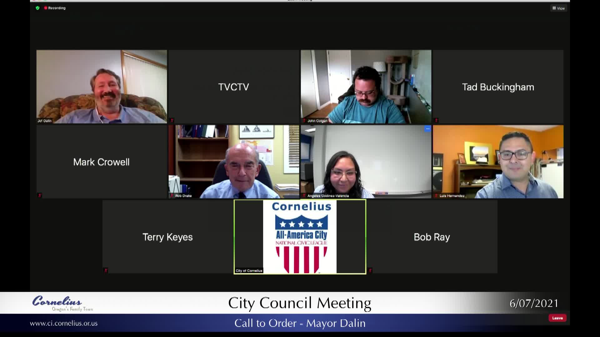 Thumbnail image for June 7, 2021 Cornelius City Council Meeting