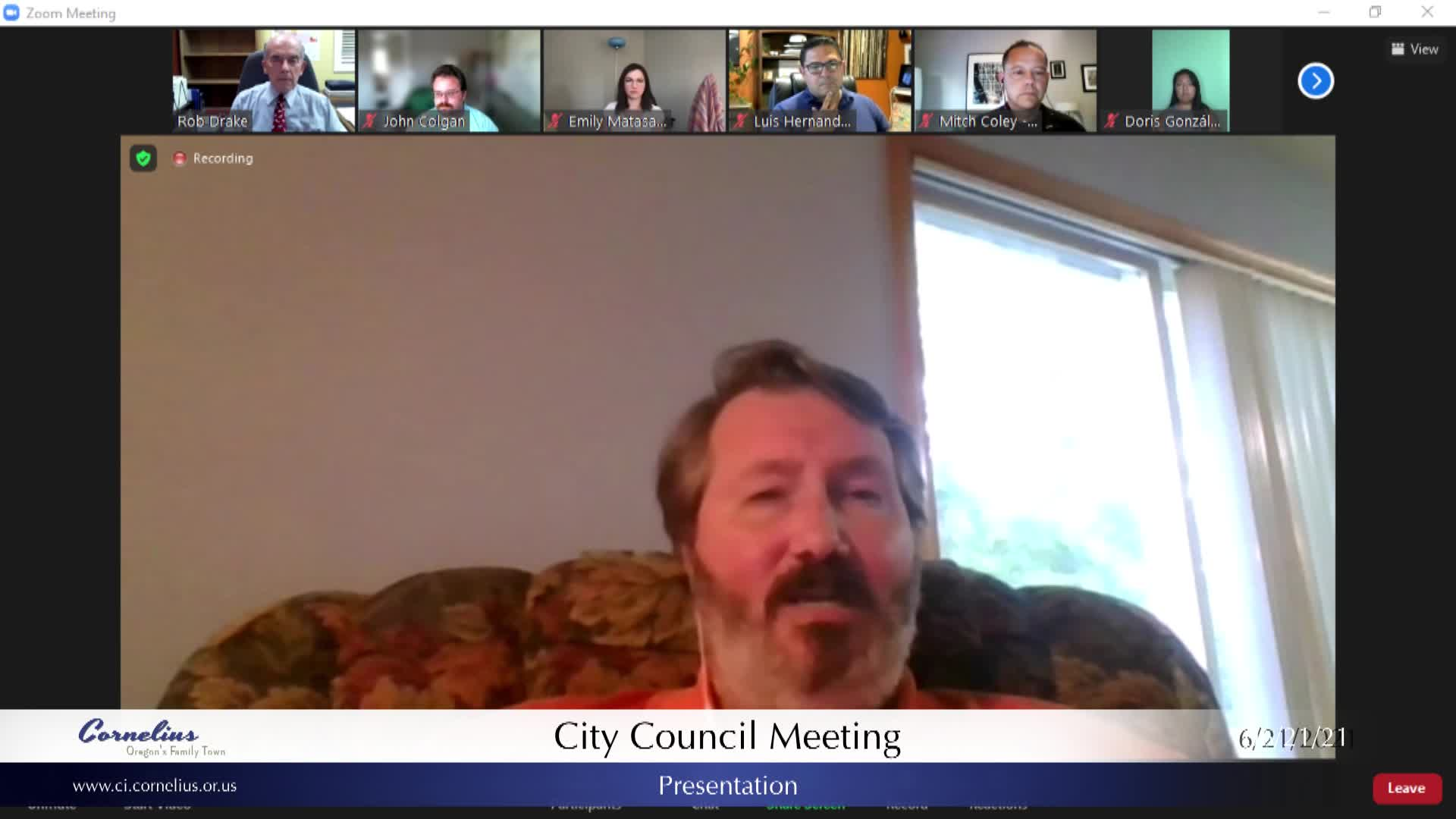 Thumbnail image for June 21, 2021 Cornelius City Council Meeting