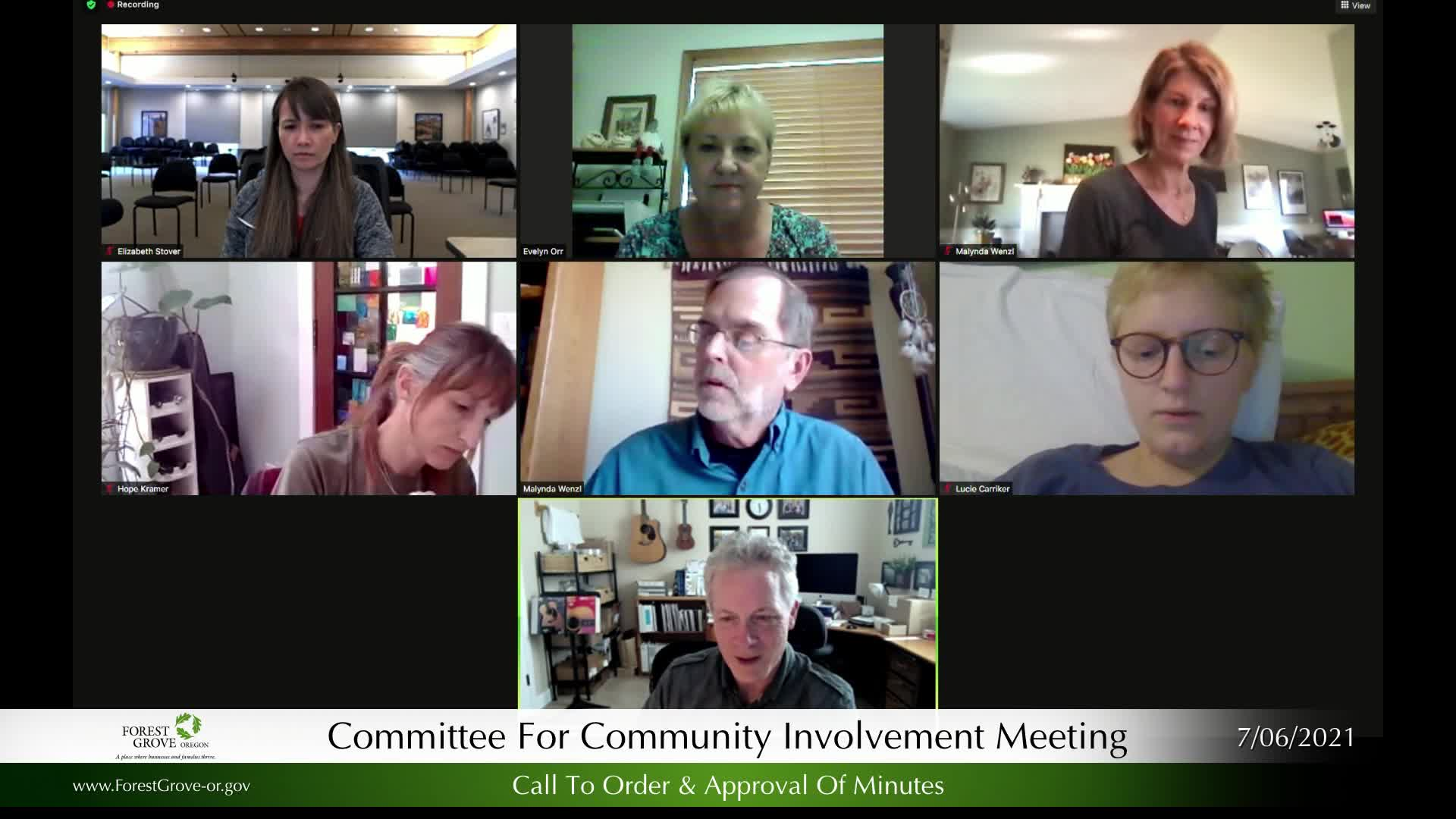 Thumbnail image for July 6, 2021 Forest Grove Committee for Citizen Involvement