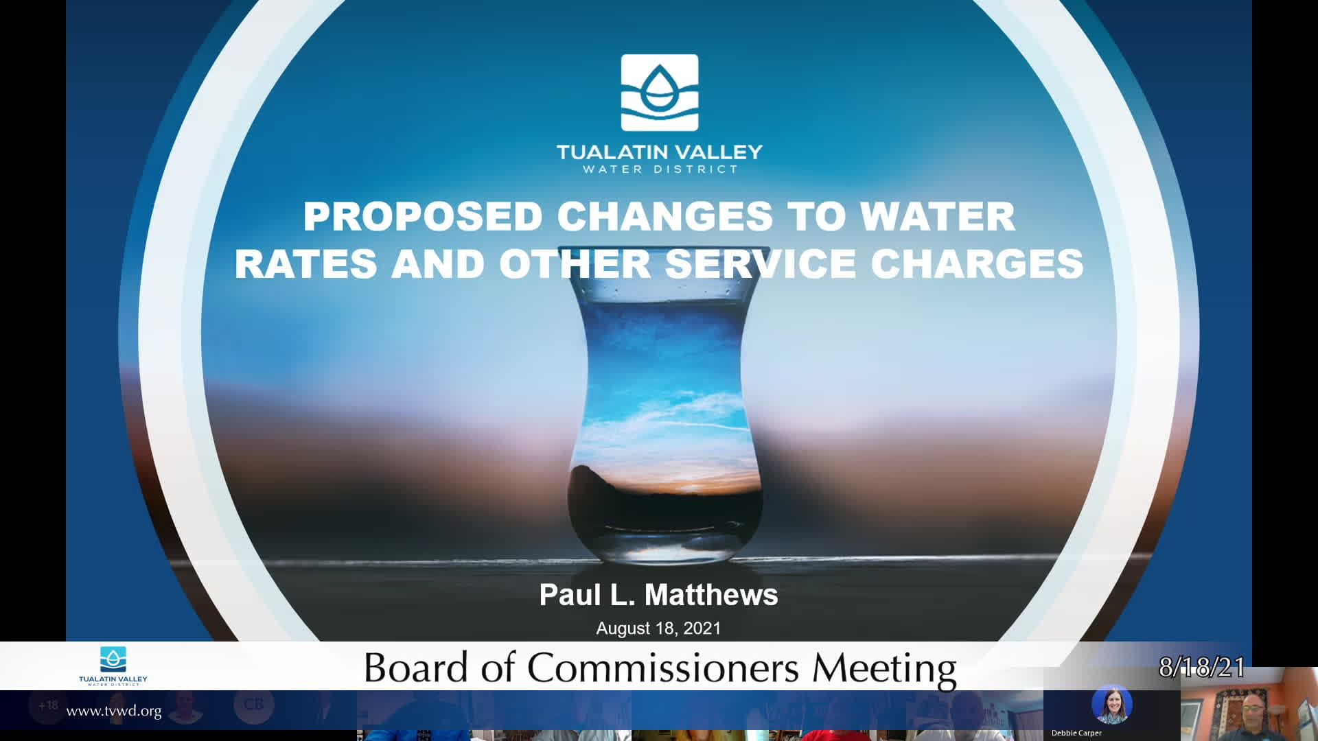 Thumbnail image for August 17, 2021 Tualatin Valley Water District