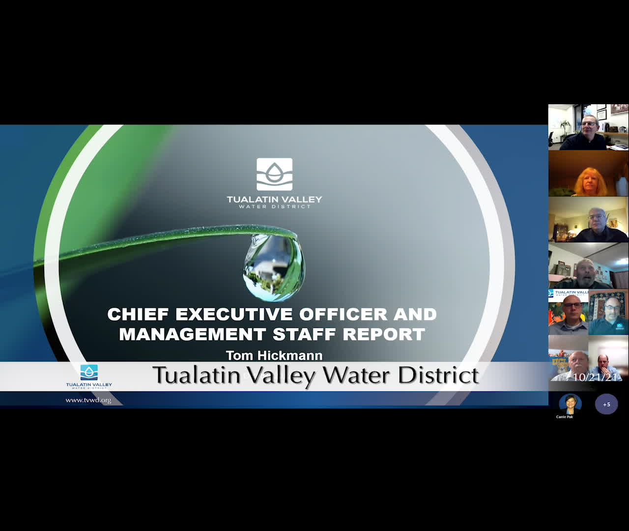 Thumbnail image for October 21, 2021 Tualatin Valley Water District