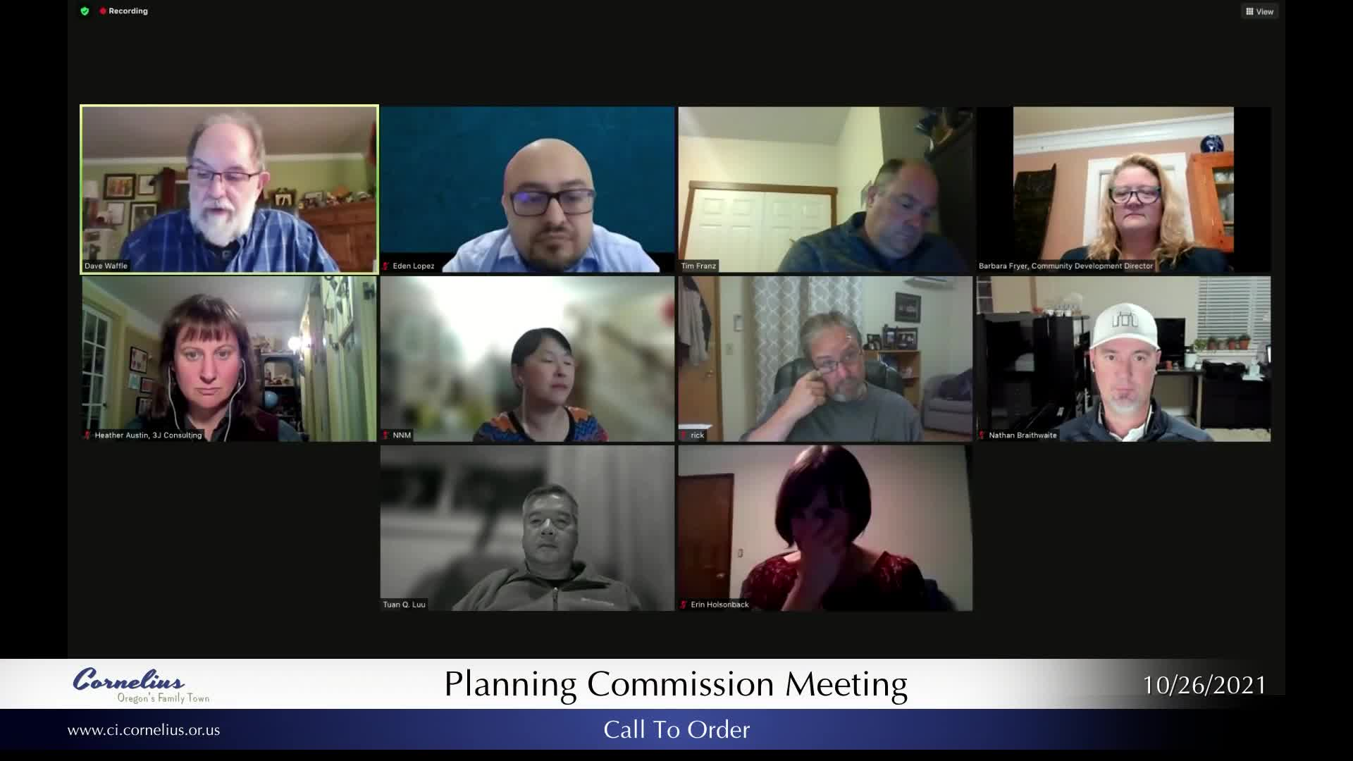 Thumbnail image for October 26, 2021 Cornelius Planning Commission Meeting
