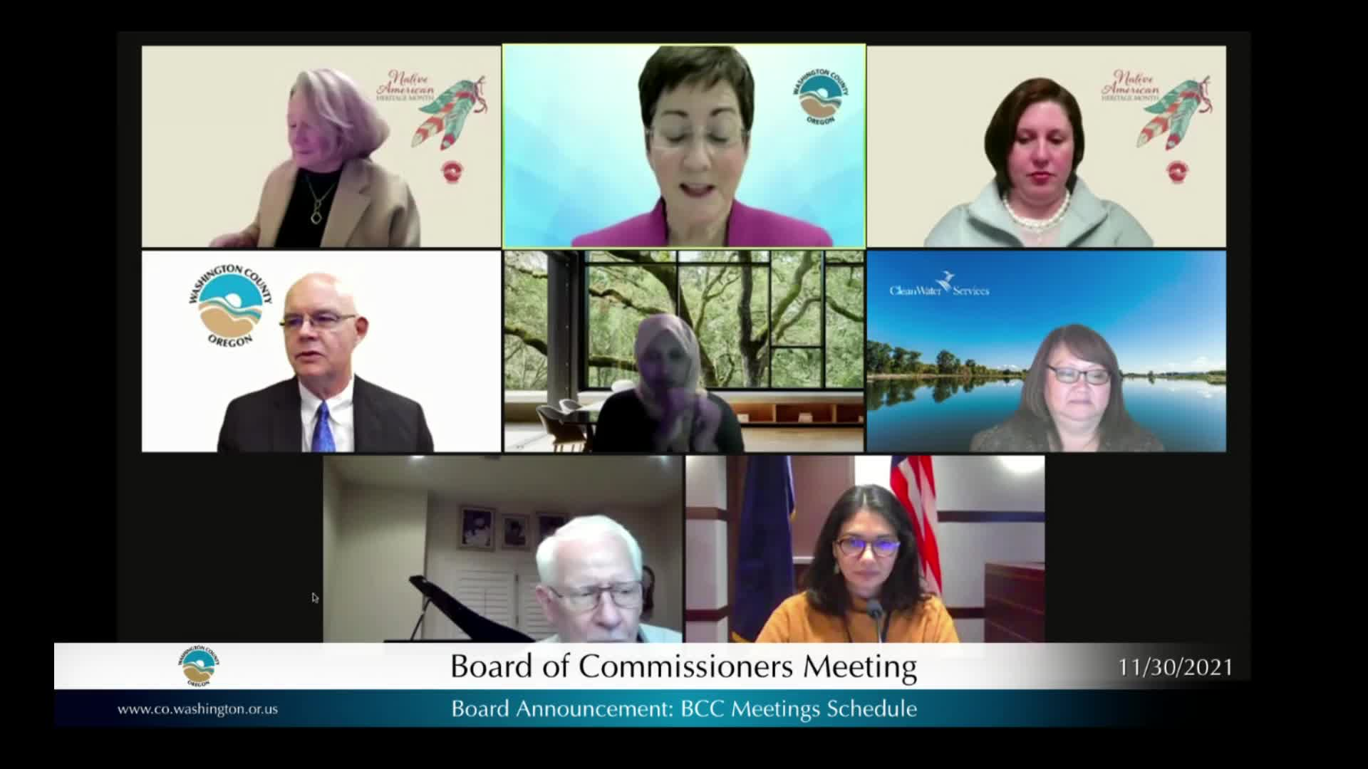 Thumbnail image for November 30, 2021 Washington County Board of Commissioners Meeting