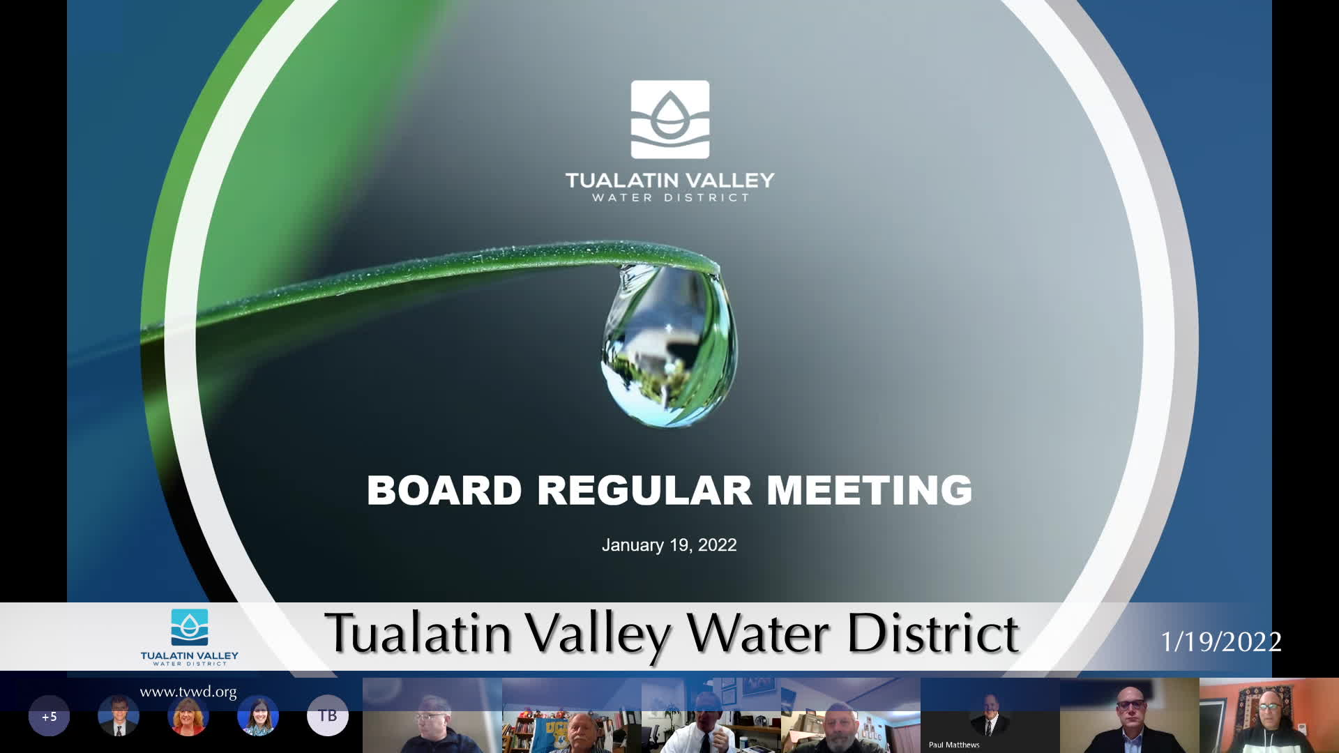 Thumbnail image for JANUARY 19, 2022 Tualatin Valley Water District