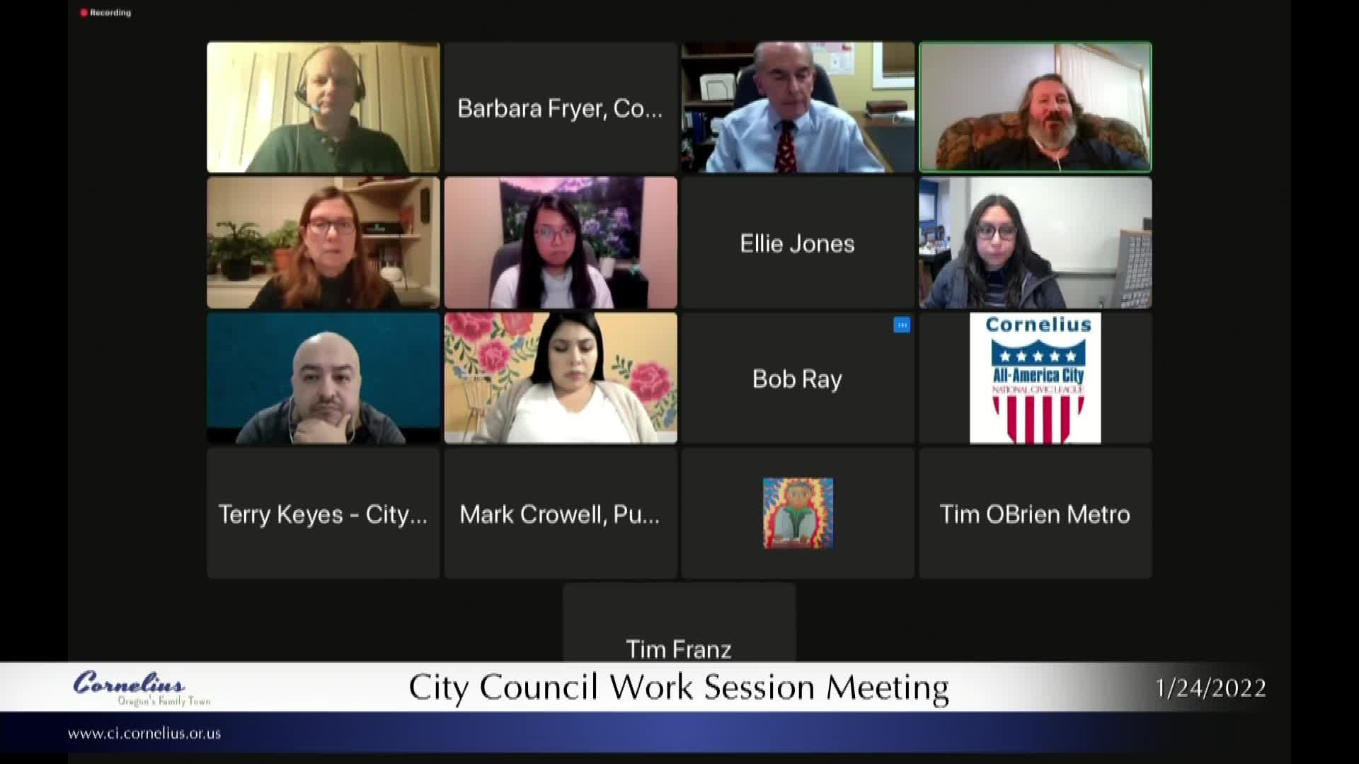 Thumbnail image for January 24, 2022 Cornelius City Council Worksession