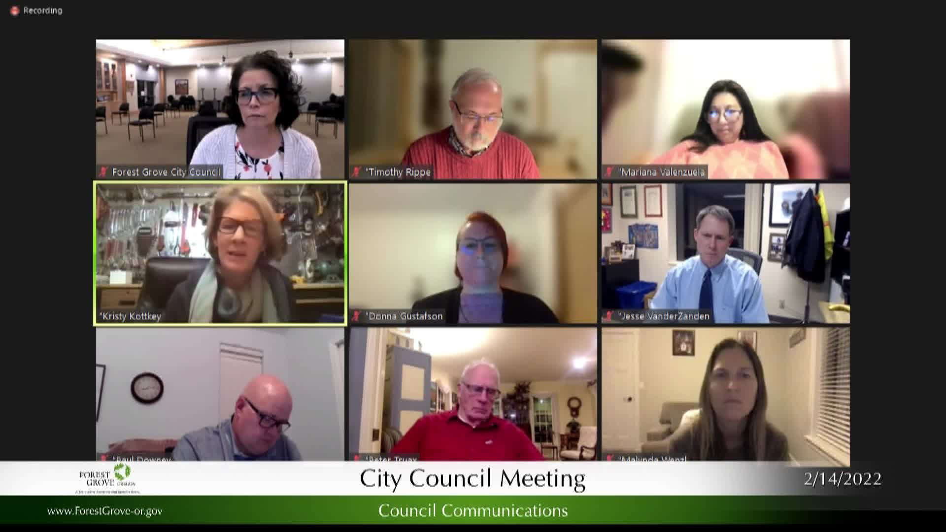 Thumbnail image for February 14, 2022 Forest Grove City Council Worksession