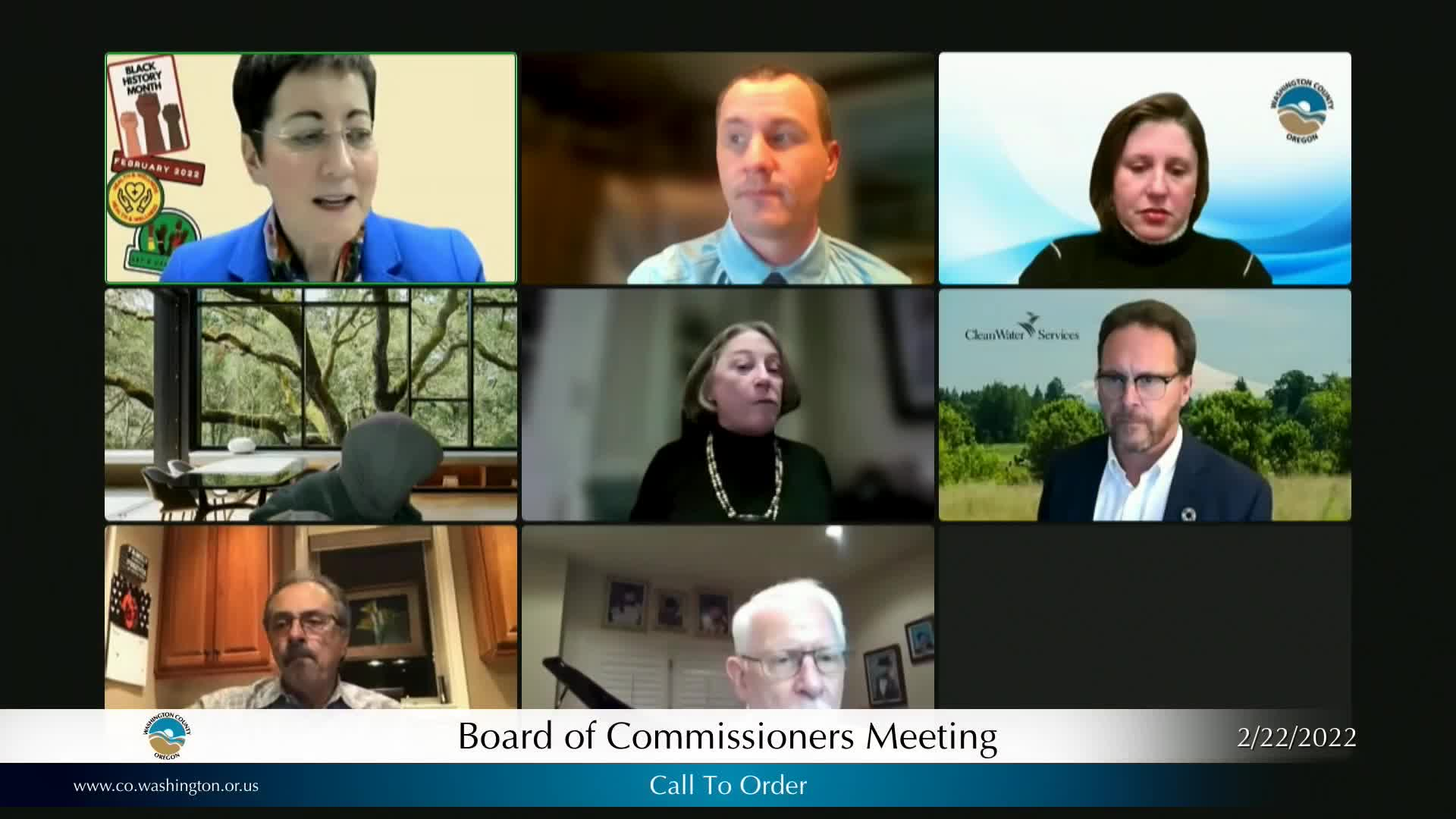 Thumbnail image for February 22, 2022 Washington County Board of Commissioners Meeting