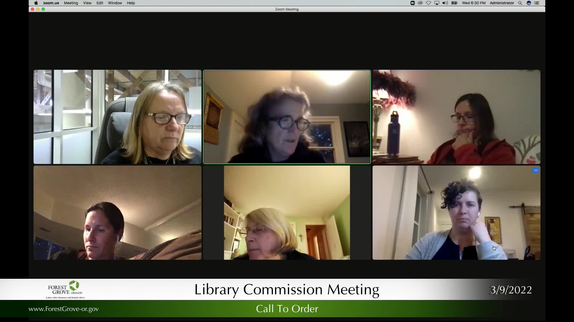 Thumbnail image for March 9, 2022- Forest Grove Library Commission