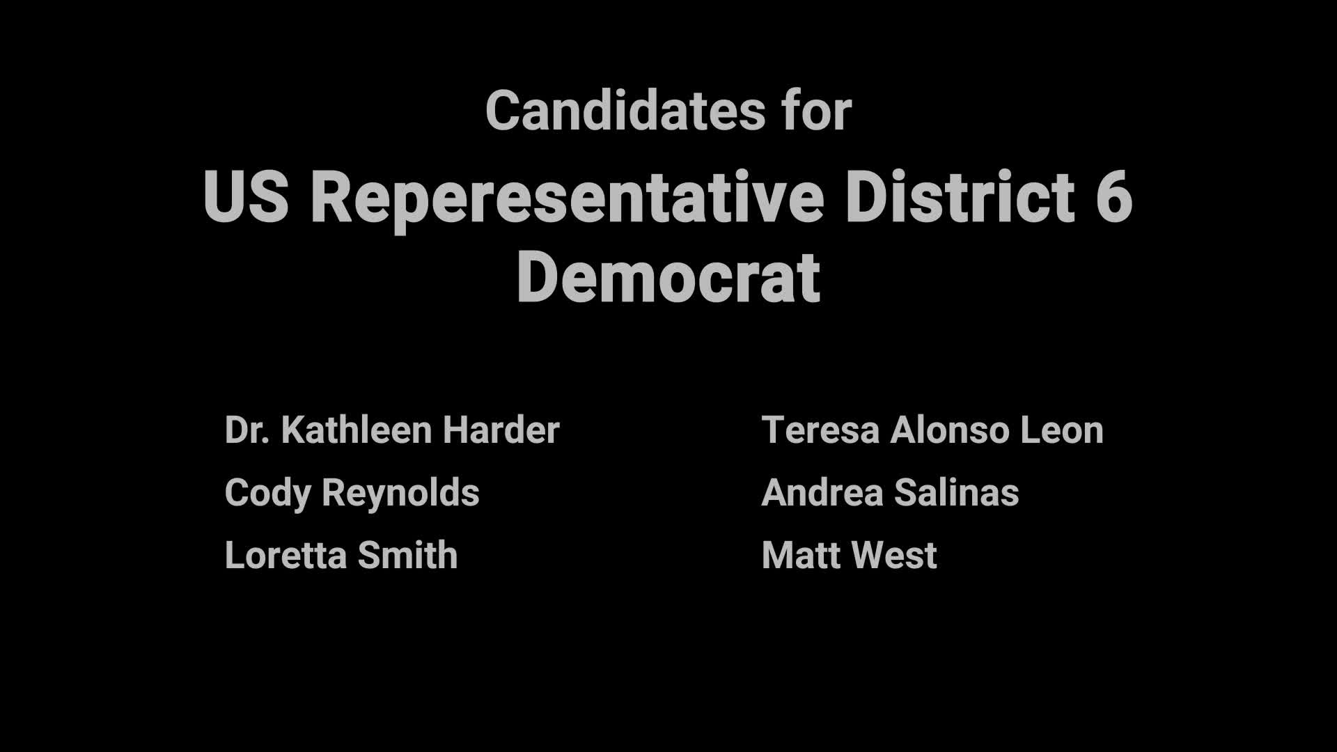 Thumbnail image for Video Voters' Guide: US Rep District #6 (D)