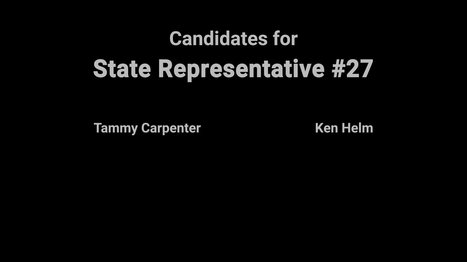 Thumbnail image for Video Voters' Guide: Oregon House #27