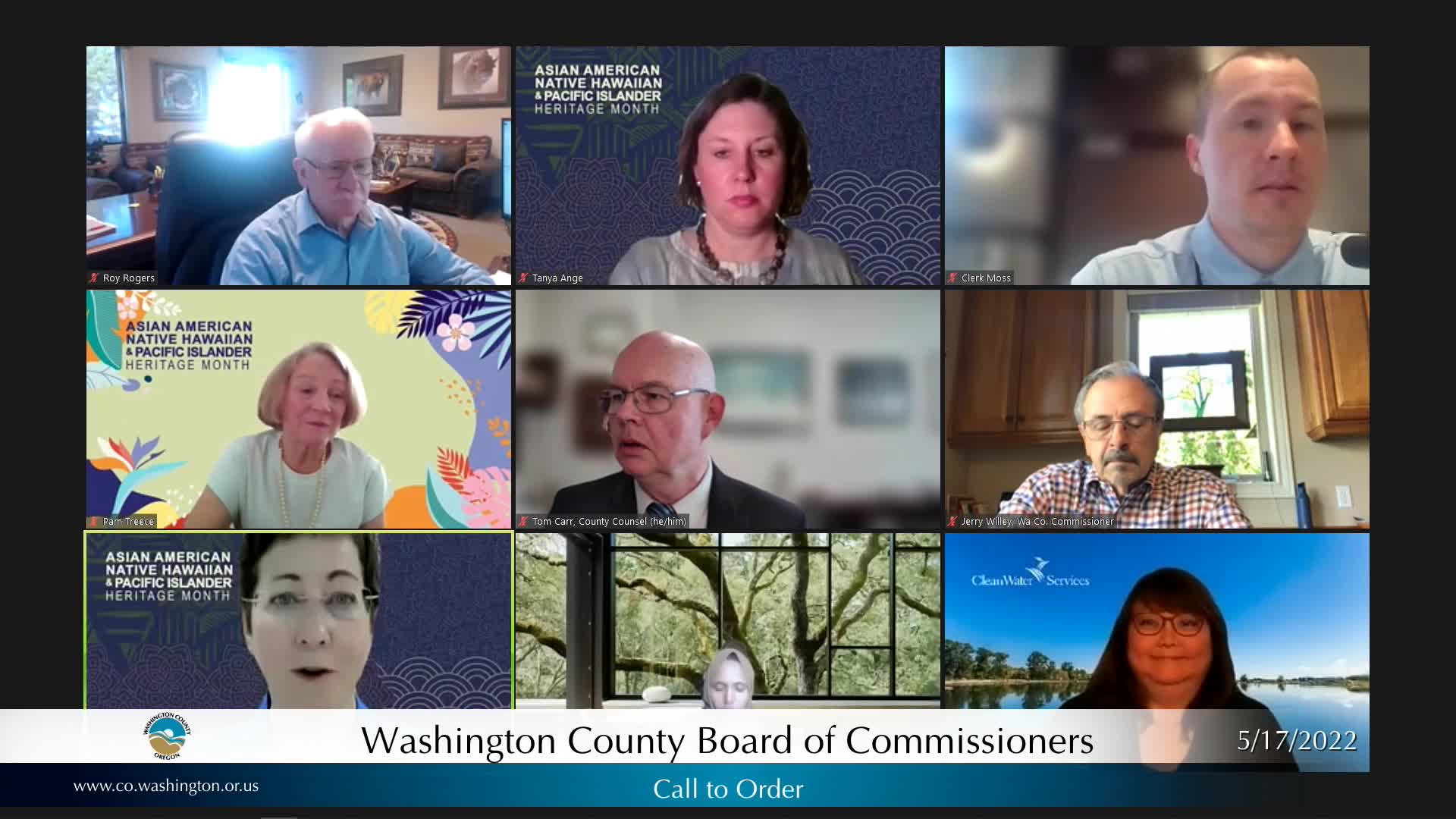 Thumbnail image for May 17, 2022 Washington County Board of Commissioners Meeting