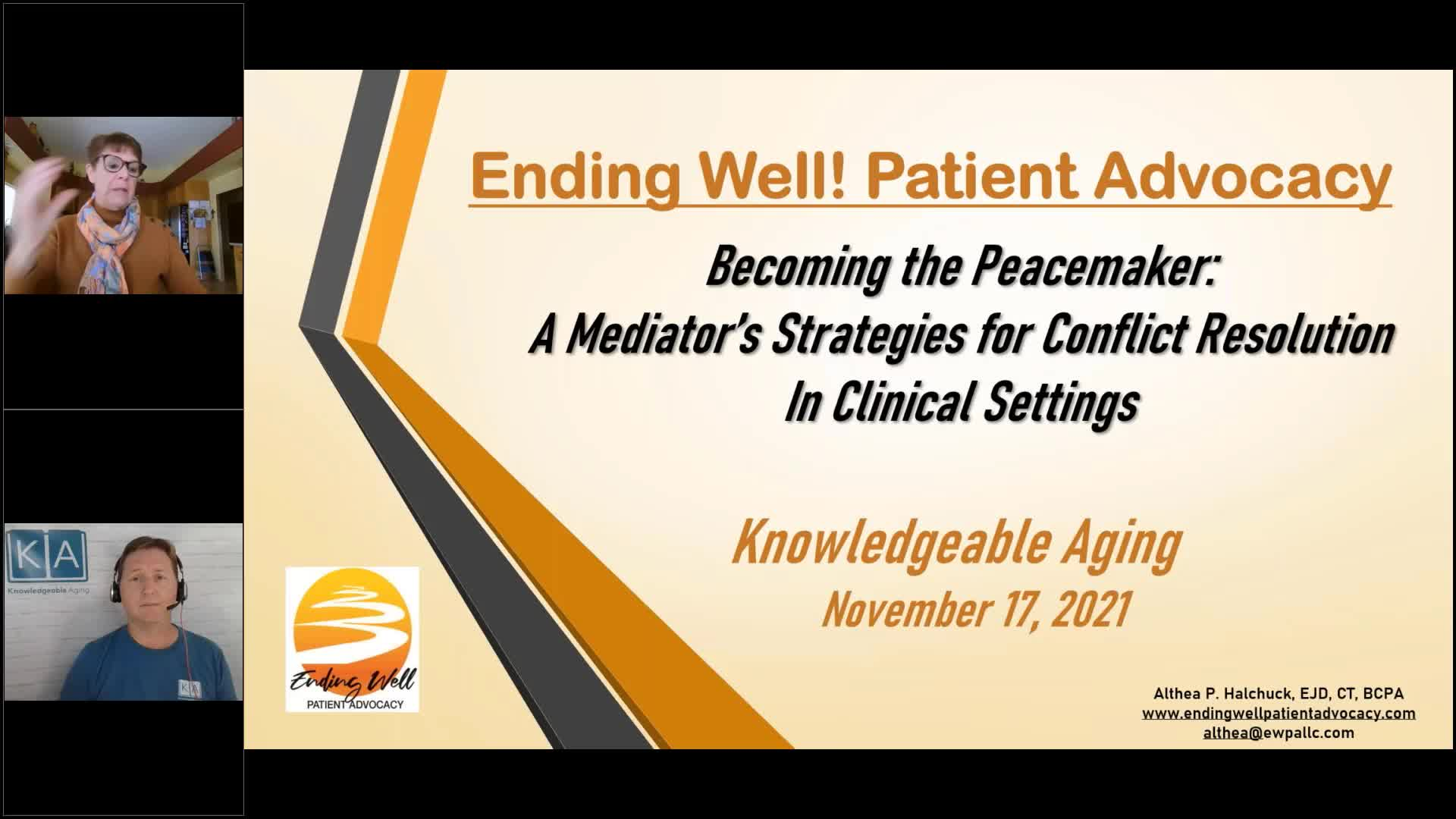 Thumbnail image for Knowledgeable Aging - Becoming The Peacemaker