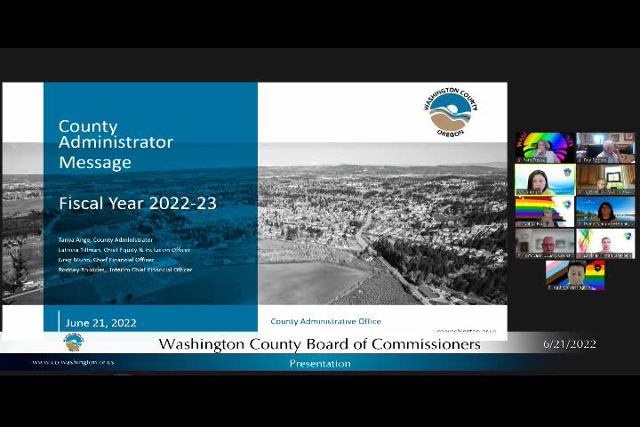 Thumbnail image for June 21, 2022 Washington County Board of Commissioners Meeting
