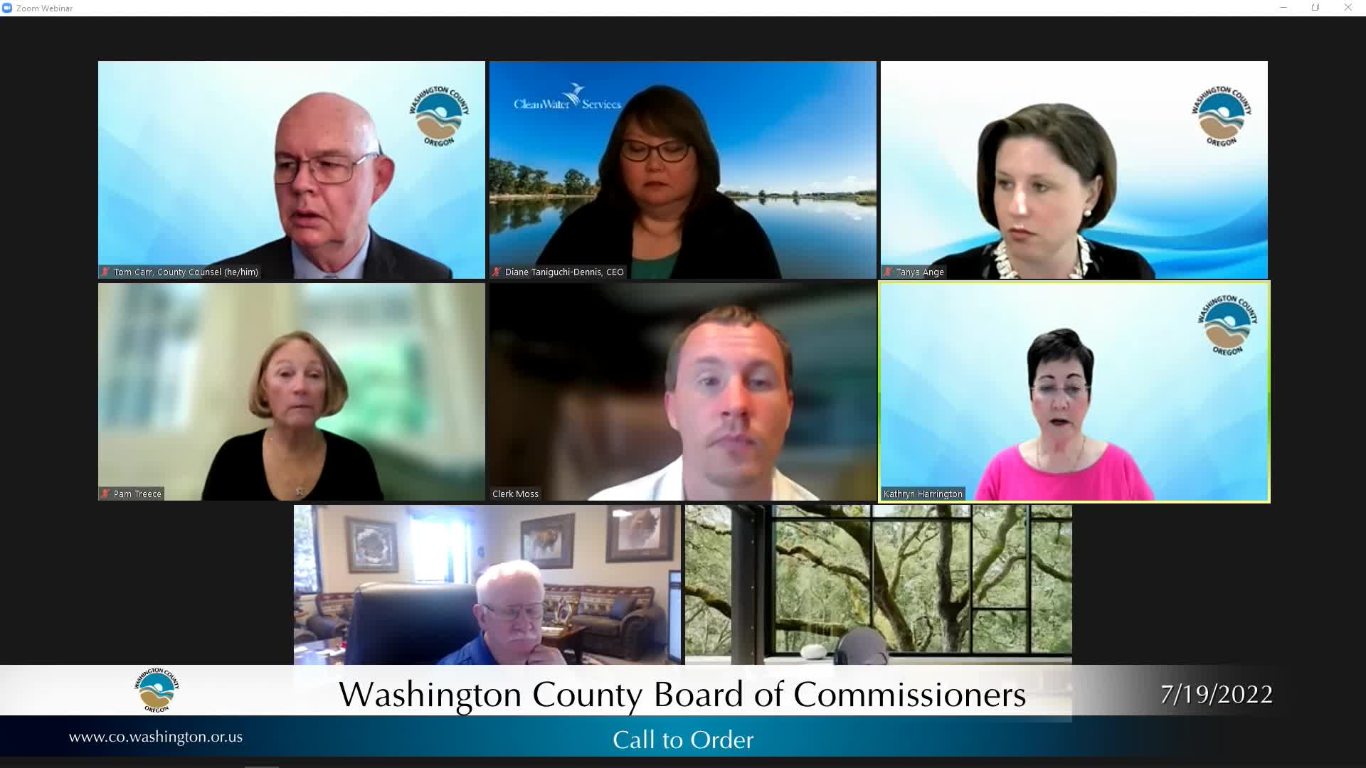 Thumbnail image for July 19, 2022 Washington County Board of Commissioners Meeting