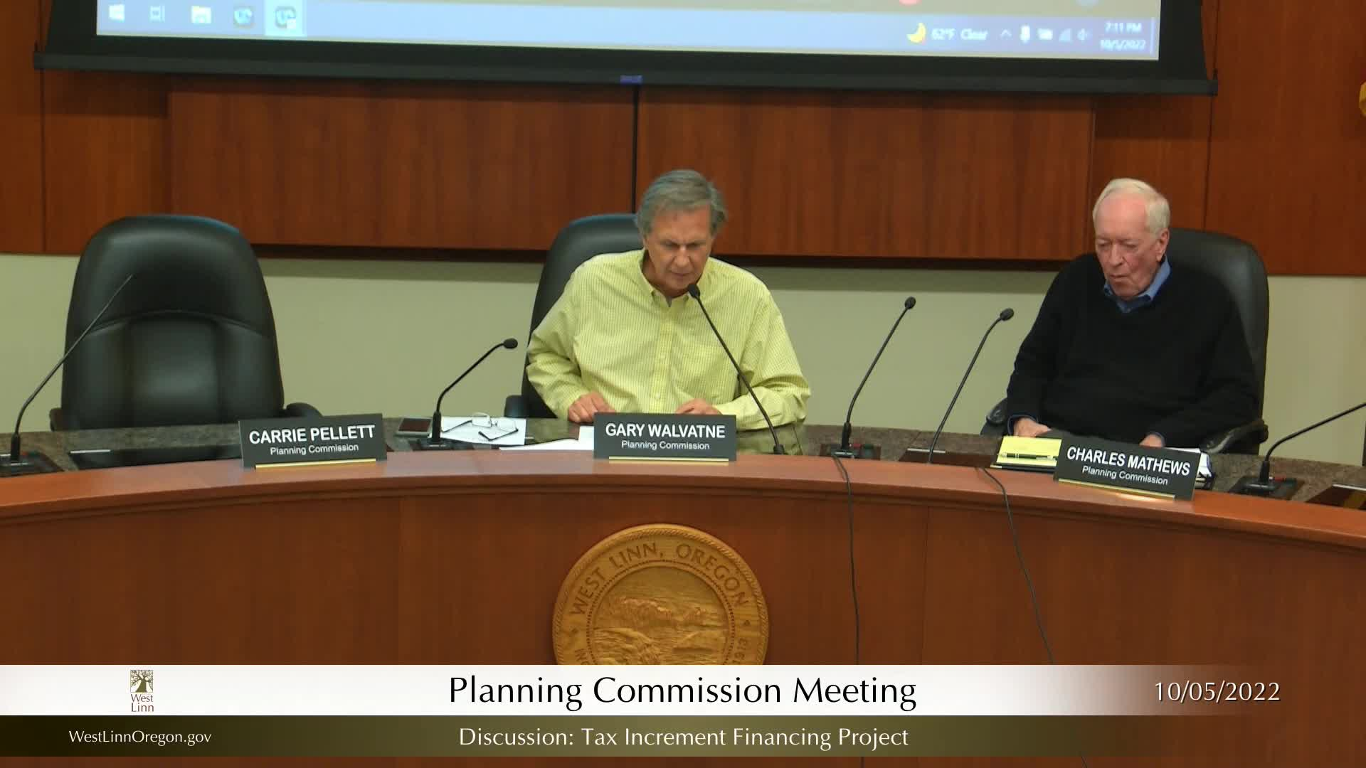 Thumbnail image for October 5, 2022 West Linn Planning Commission