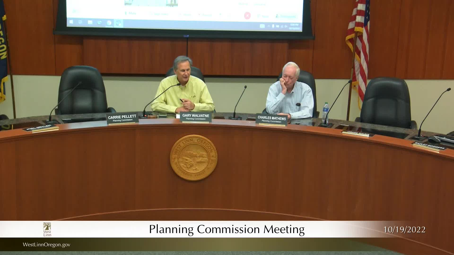 Thumbnail image for October 19, 2022 West Linn Planning Commission