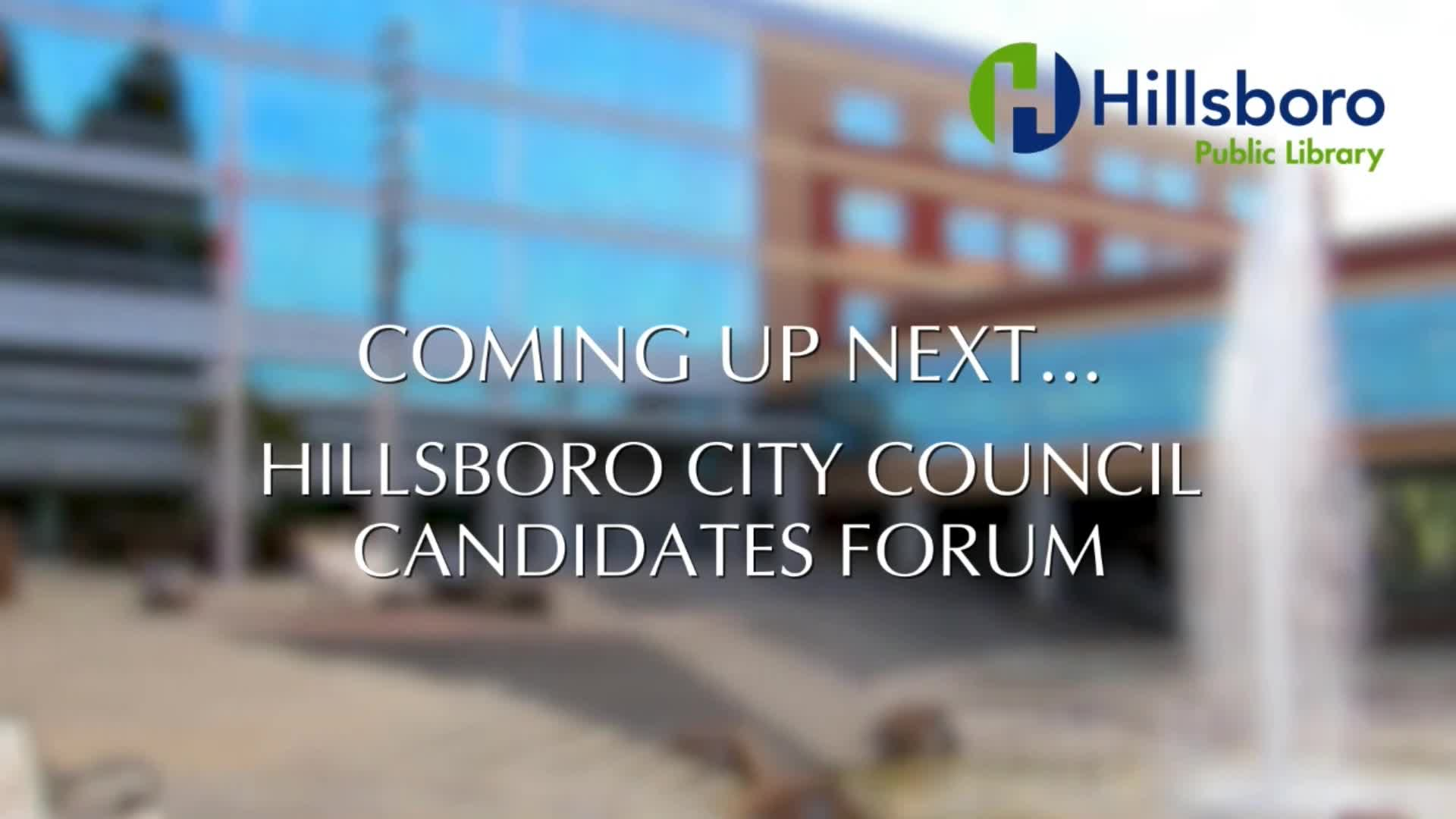 Thumbnail image for Hillsboro Candidates Forum October 27, 2022