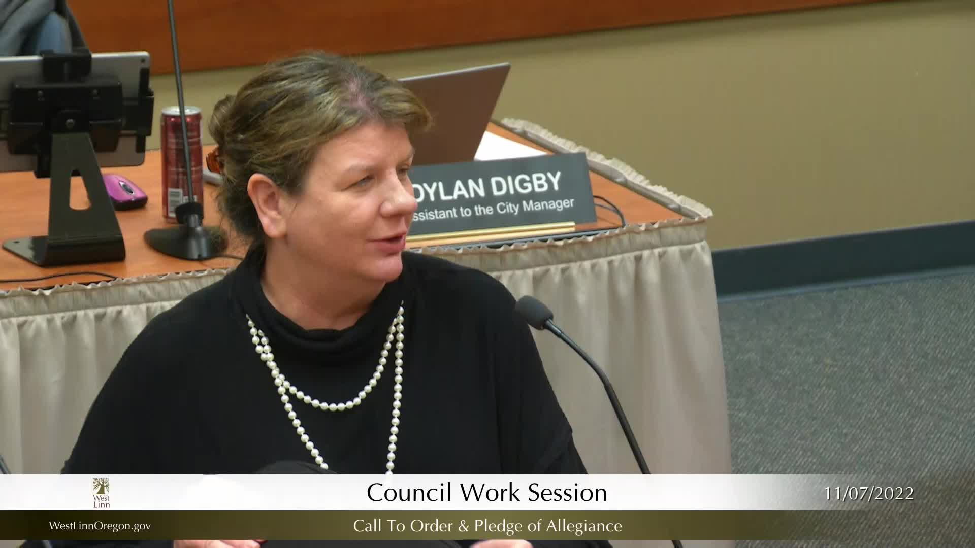 Thumbnail image for November 7, 2022 West Linn City Council Work Session