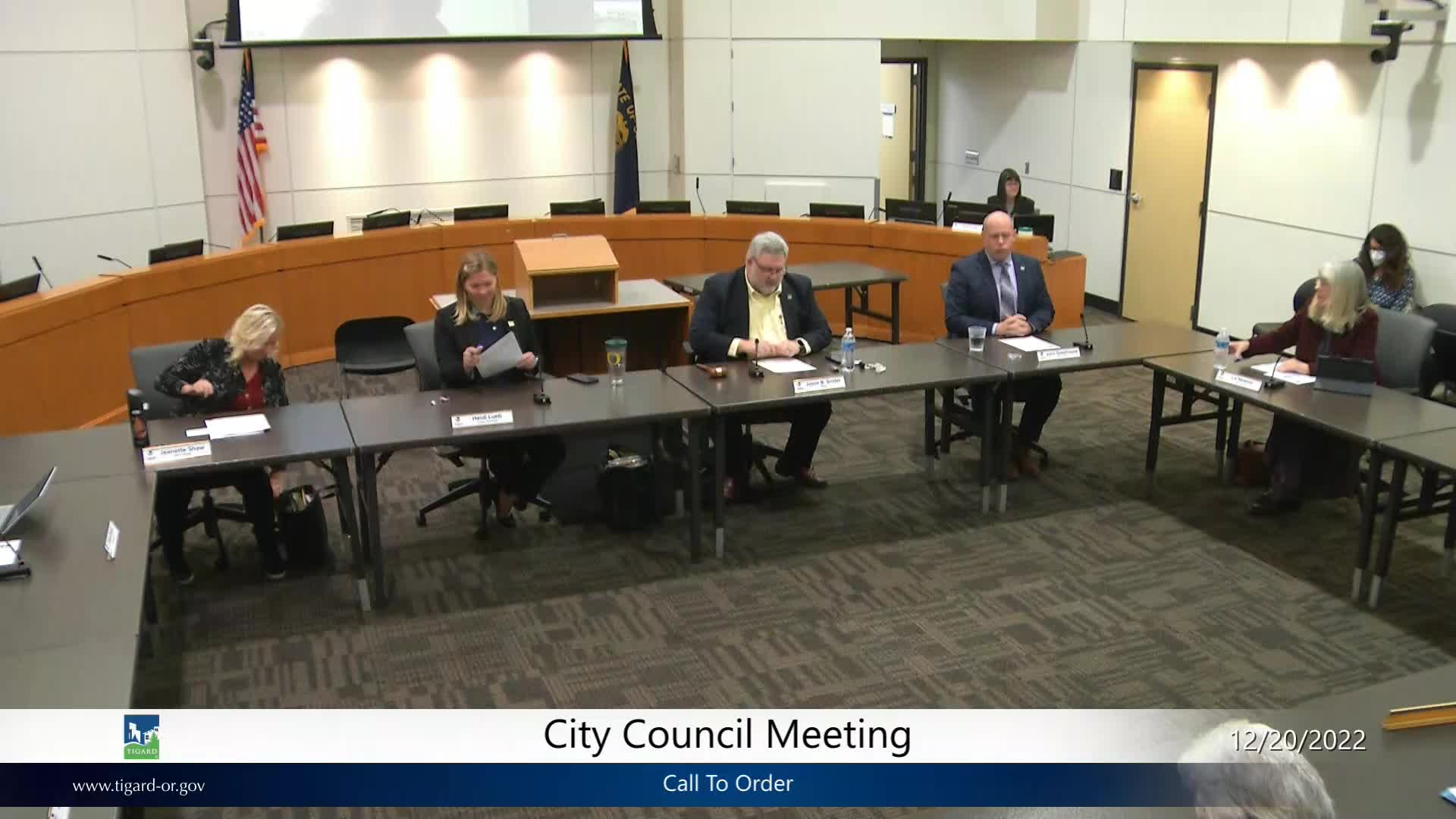 Thumbnail image for December 20, 2022 Tigard City Council Workshop