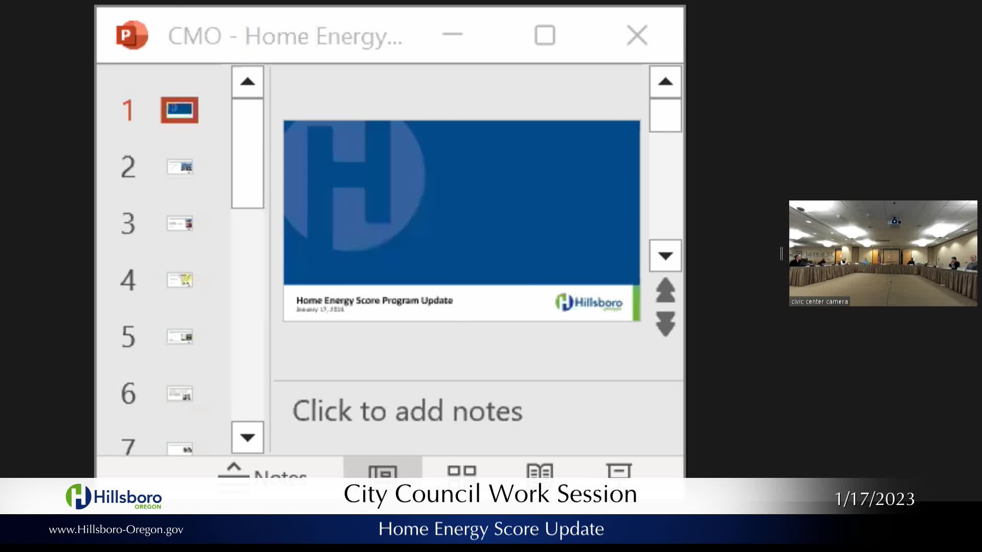 Thumbnail image for January 17, 2023 Hillsboro City Council Meeting