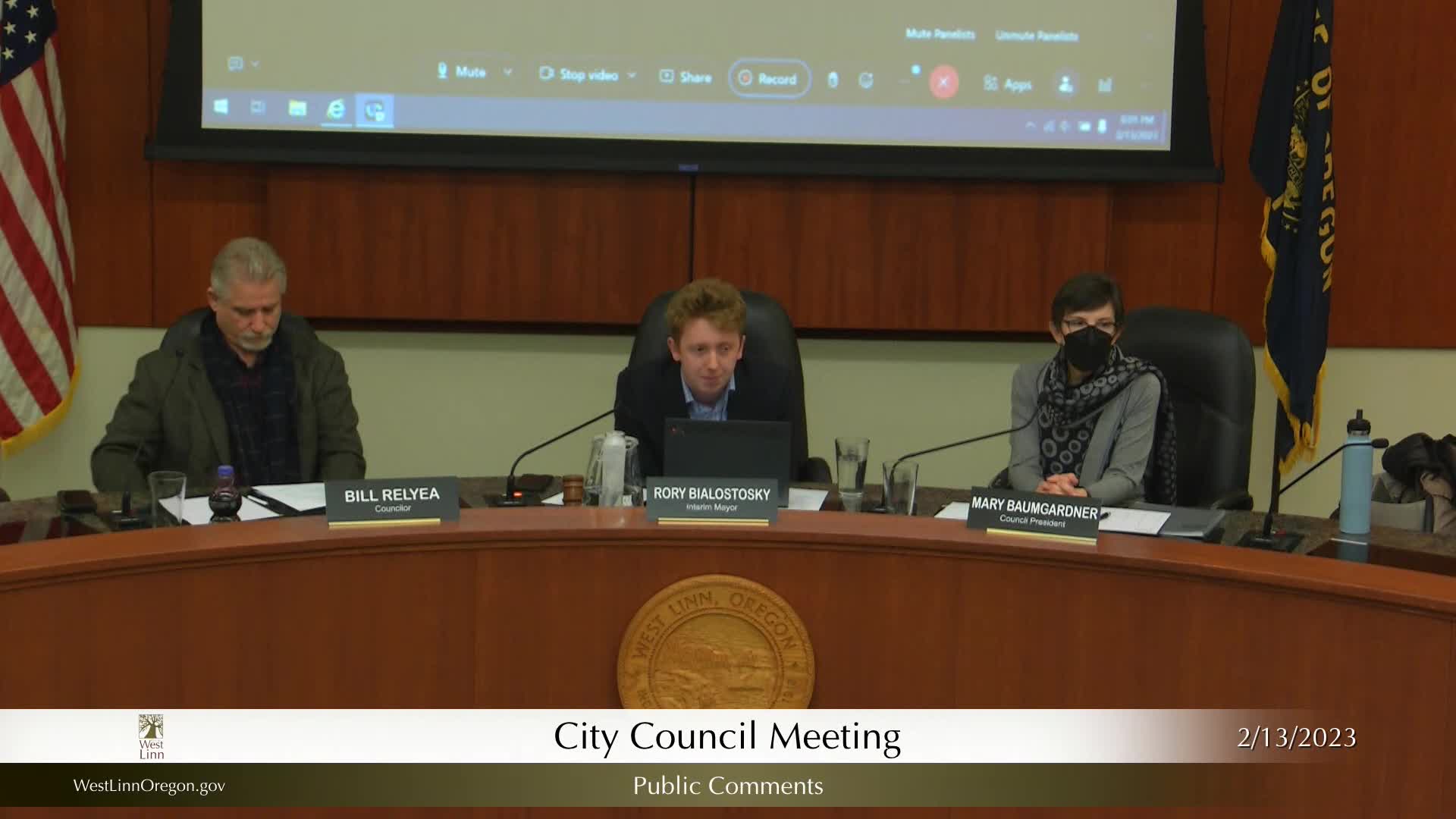 Thumbnail image for February 13, 2023 West Linn City Council Meeting