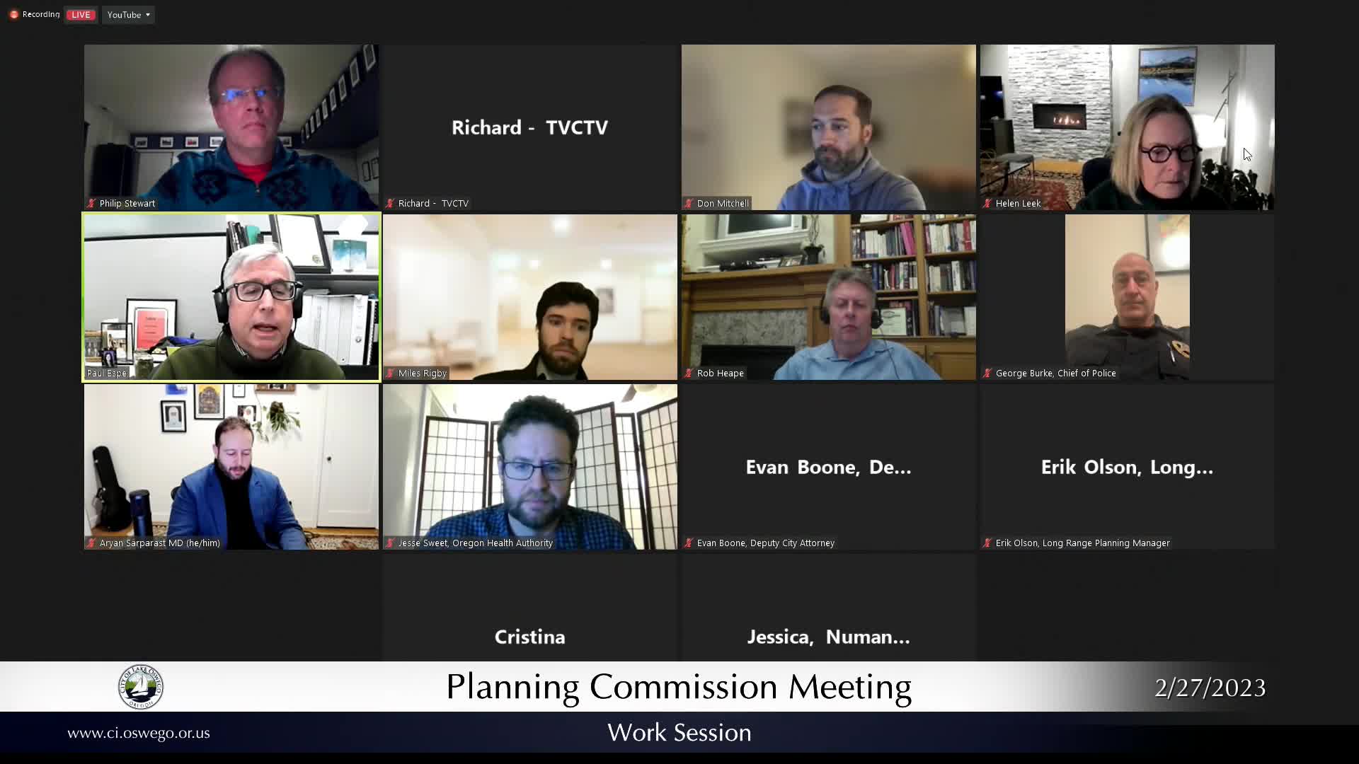 Thumbnail image for February 27, 2023 Lake Oswego Planning Commission Meeting