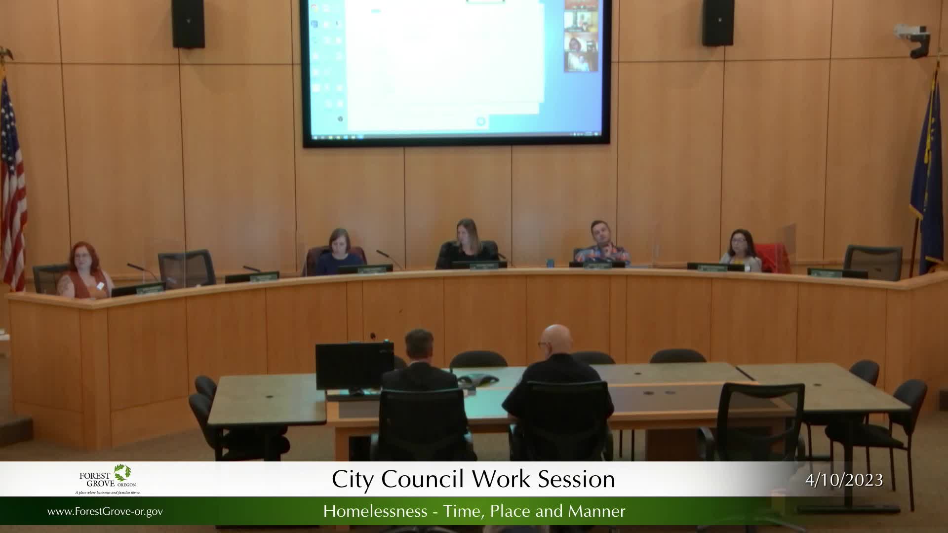 Thumbnail image for April 10, 2023,  Forest Grove City Council Worksession