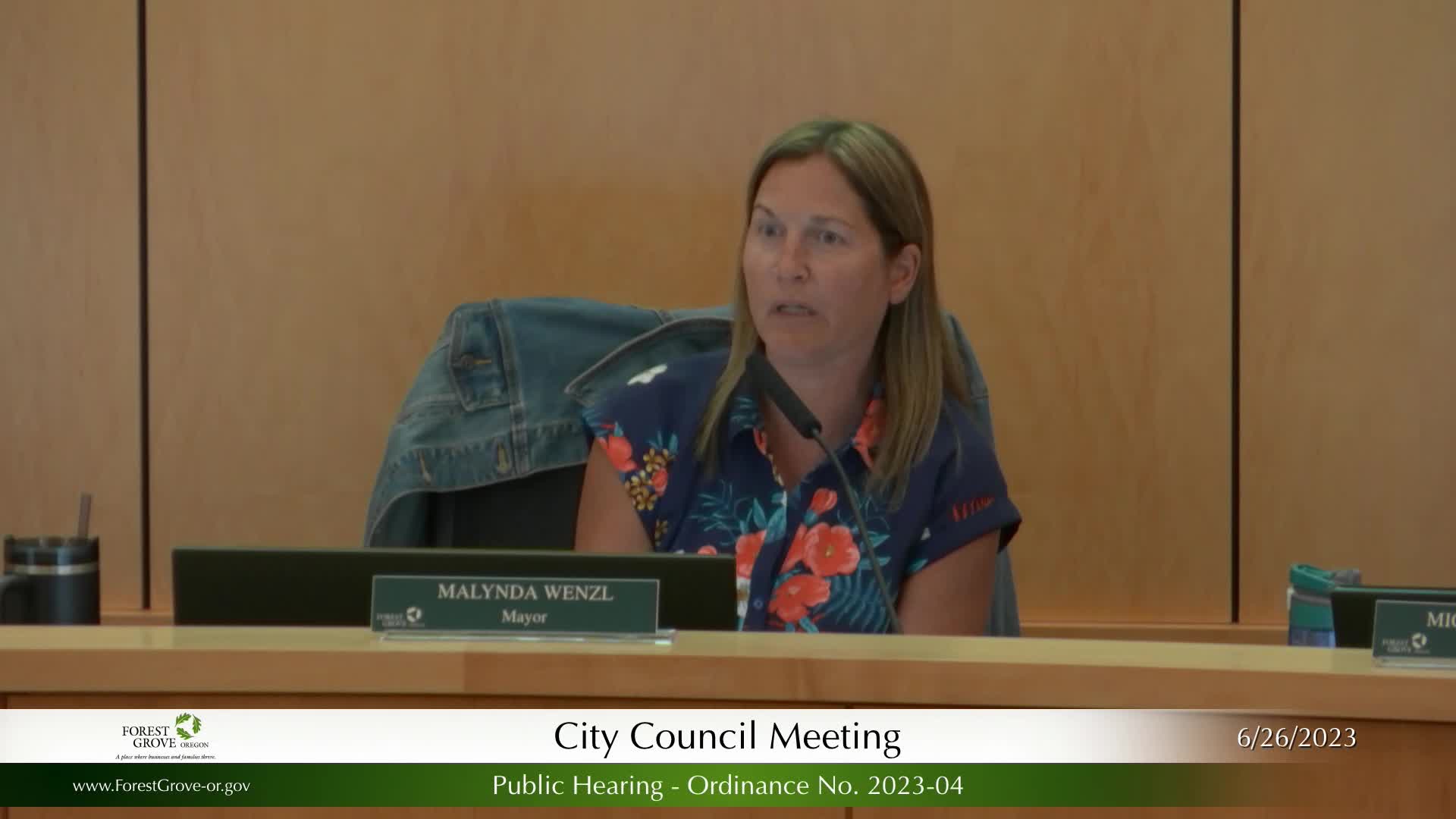 Thumbnail image for June 26, 2023 - Forest Grove City Council Work Session
