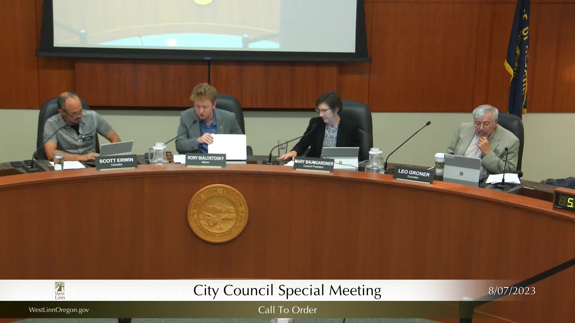 Thumbnail image for August 7, 2023 - West Linn City Council Work Session