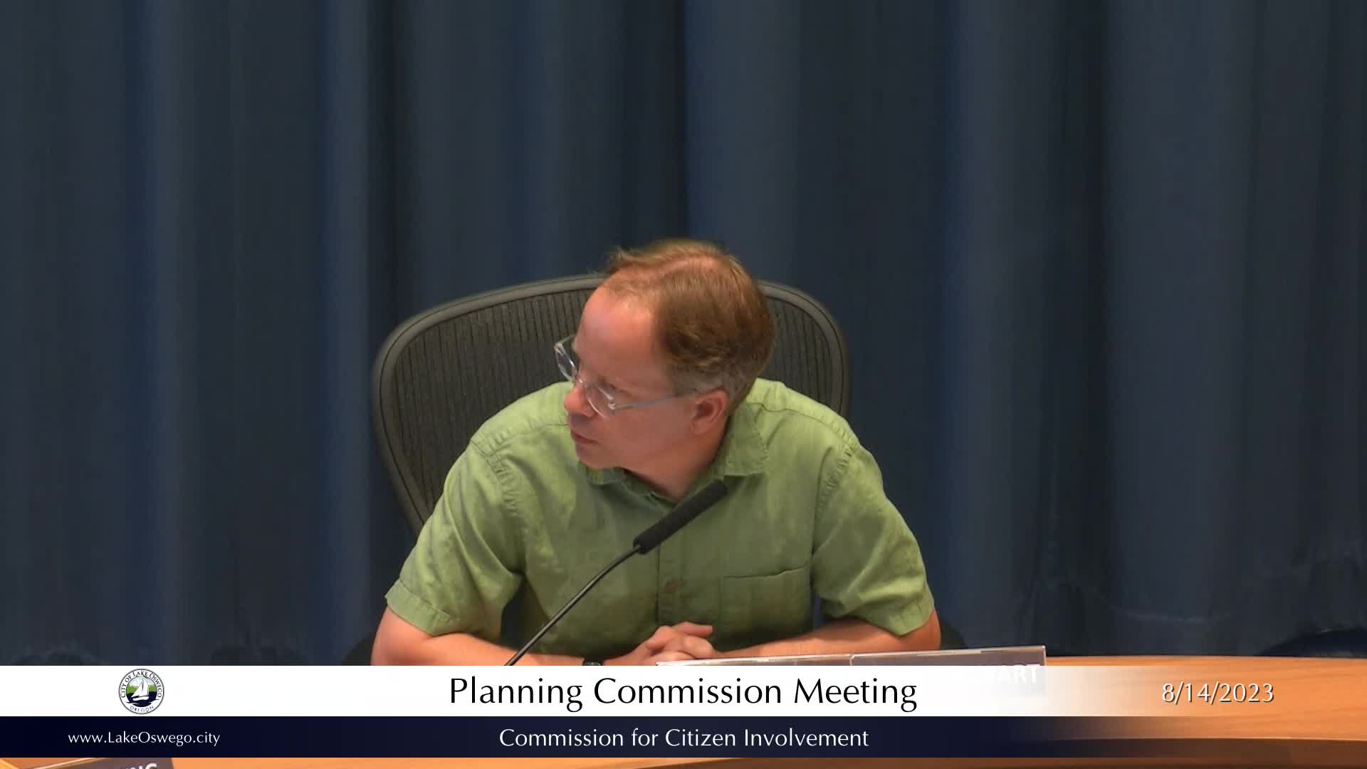 Thumbnail image for August 14, 2023 - Lake Oswego Planning Commission Meeting