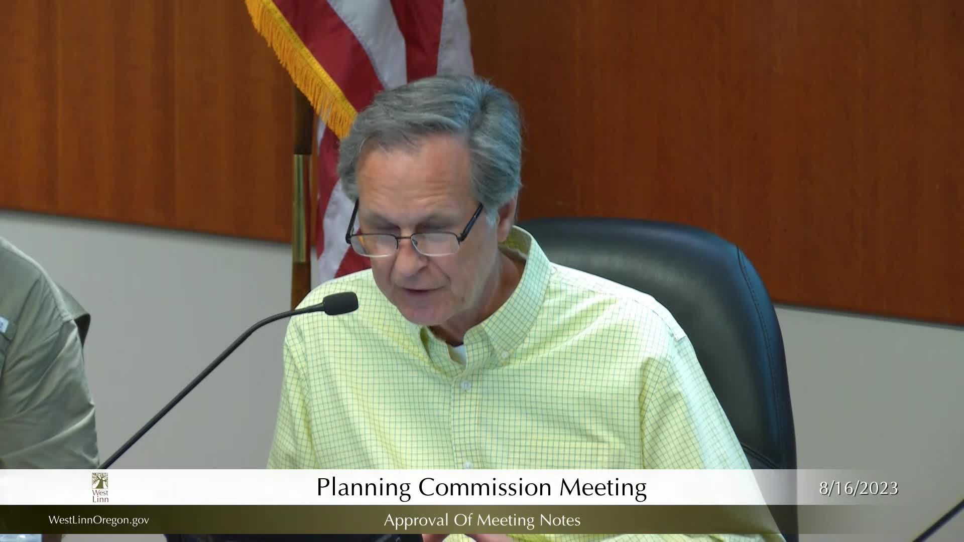 Thumbnail image for August 16, 2023 West Linn Planning Commission