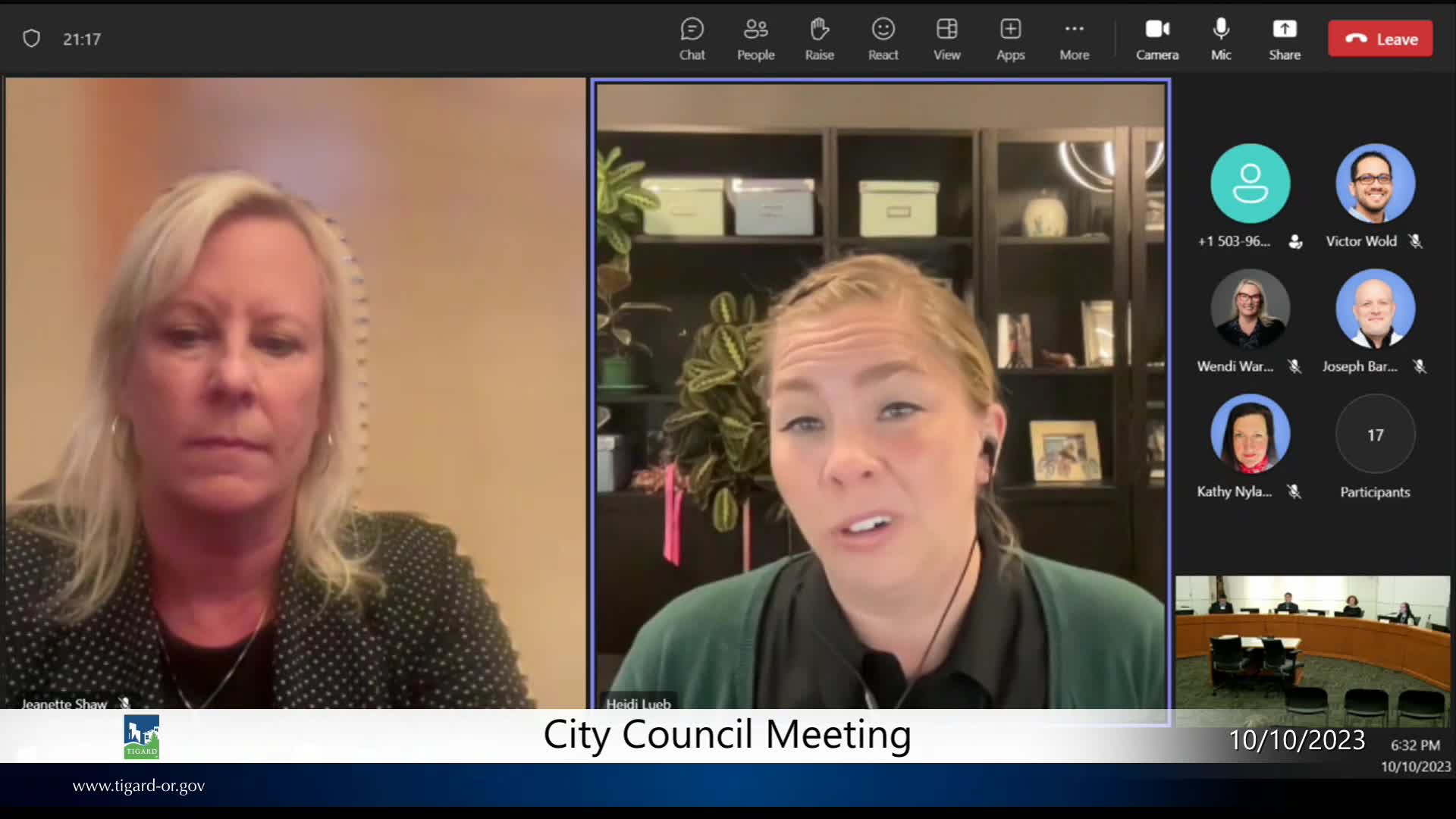 Thumbnail image for Tigard City Council Meeting - October 10, 2023
