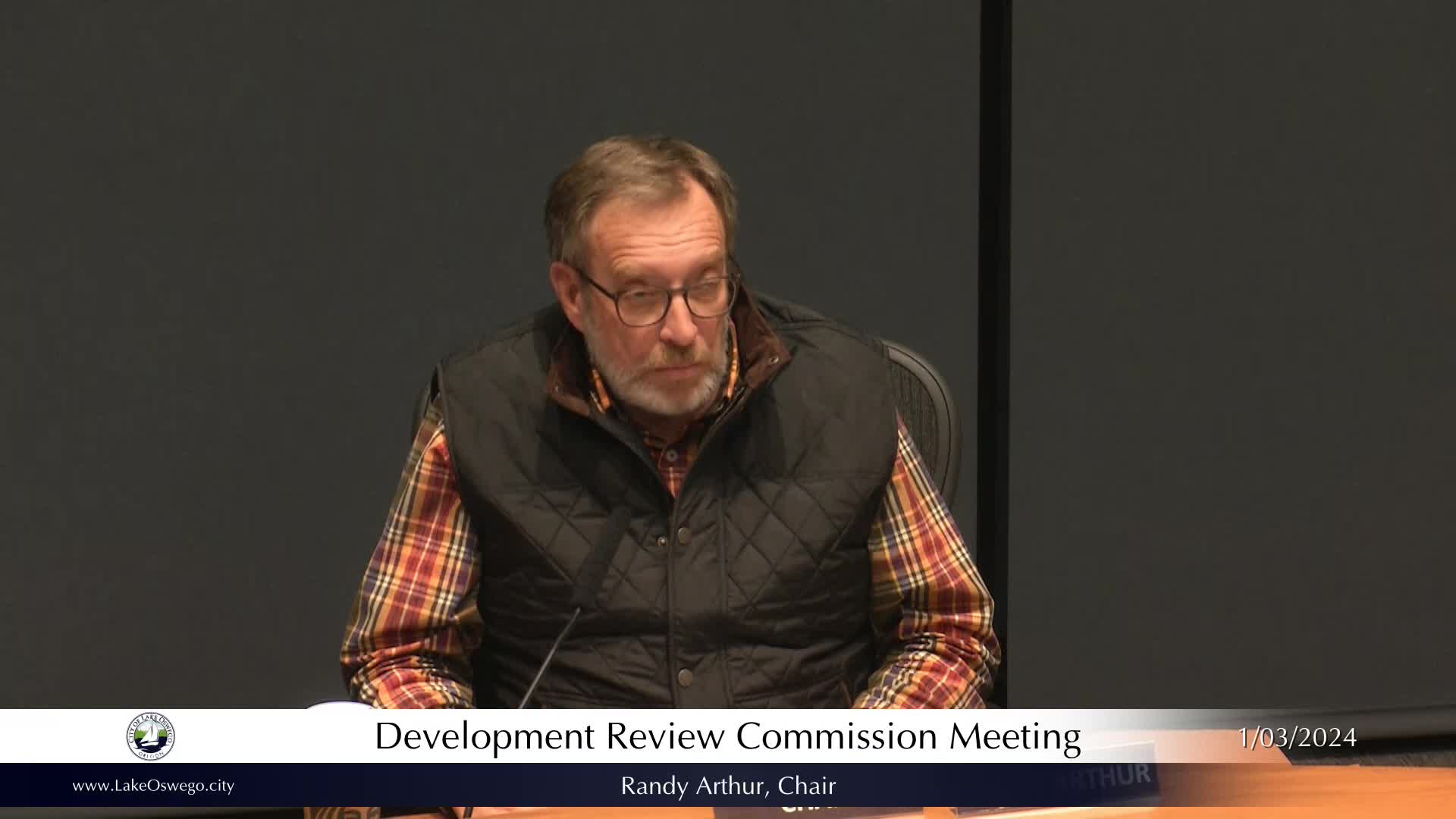 Thumbnail image for January 3, 2024 - Lake Oswego Development Review Commission Meeting