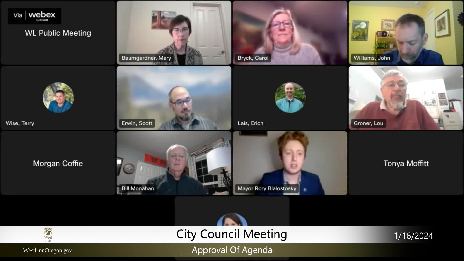 Thumbnail image for January 16, 2024 - West Linn City Council Work Session