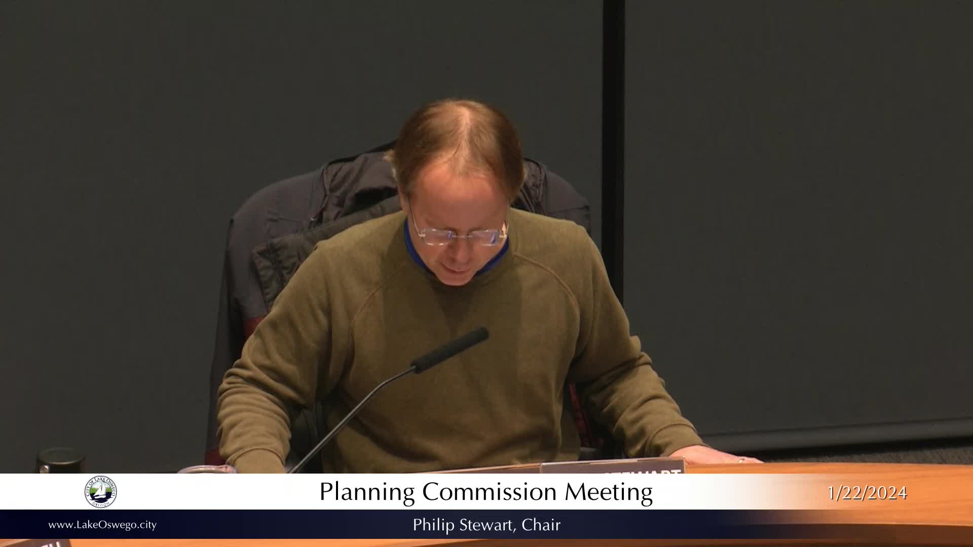 Thumbnail image for January 22, 2024 - Lake Oswego Planning Commission Meeting