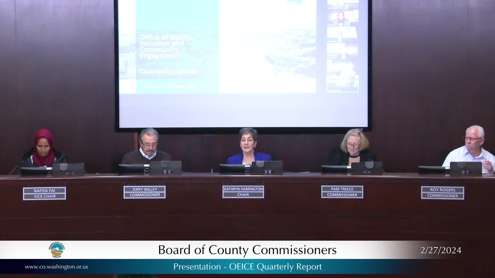 Thumbnail image for February 27, 2024 - Washington County Board of Commissioners Meeting