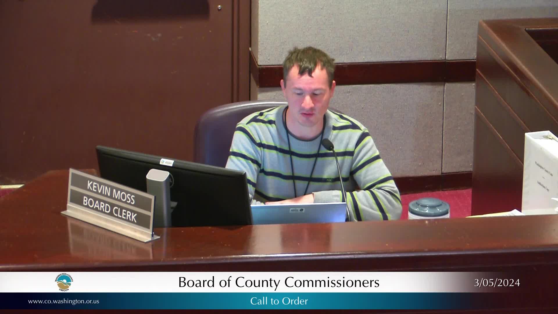 Thumbnail image for March 5, 2024 - Washington County Board of Commissioners Meeting