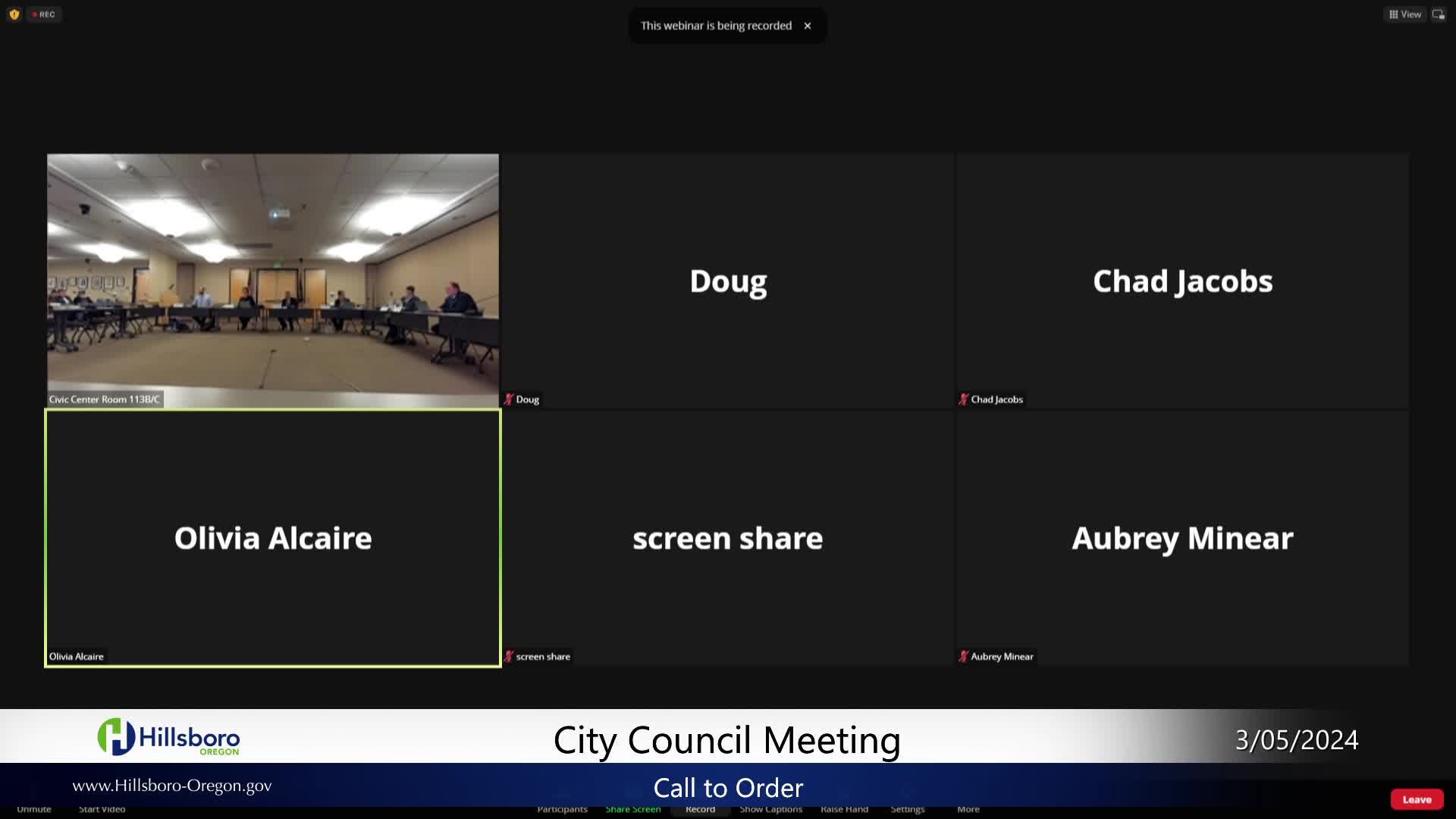 Thumbnail image for March 5, 2024 - Hillsboro City Council Meeting