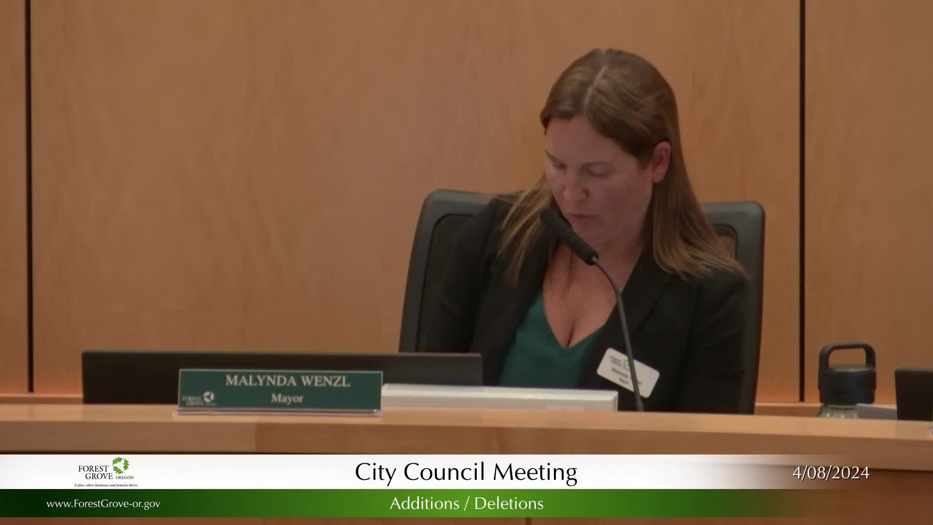 Thumbnail image for April 8, 2024 - Forest Grove City Council Work Session