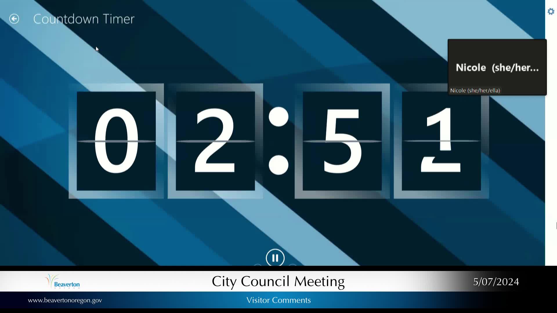 Thumbnail image for May 7, 2024 Beaverton City Council Meeting