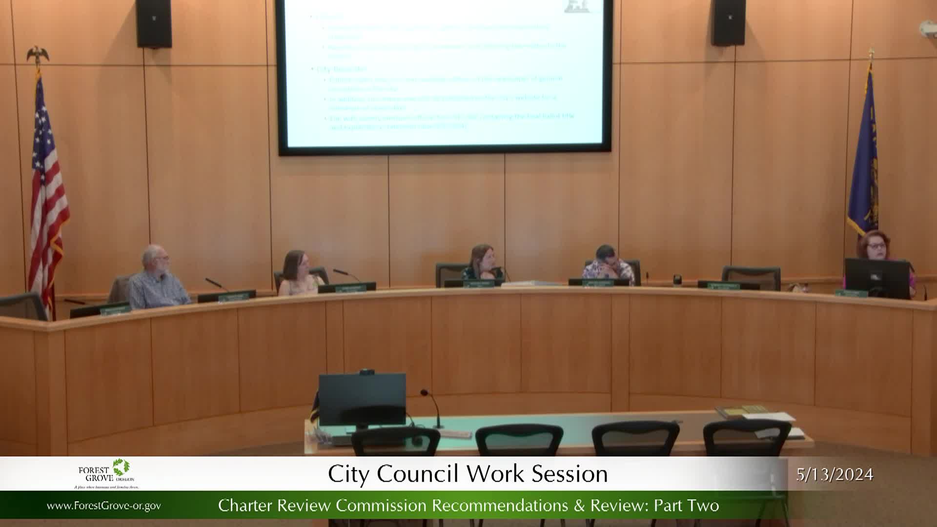 Thumbnail image for May 13, 2024 - Forest Grove City Council Work Session