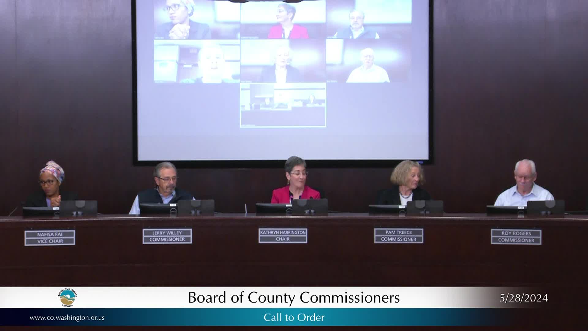Thumbnail image for May 28, 2024 Washington County Board of Commissioners Meeting