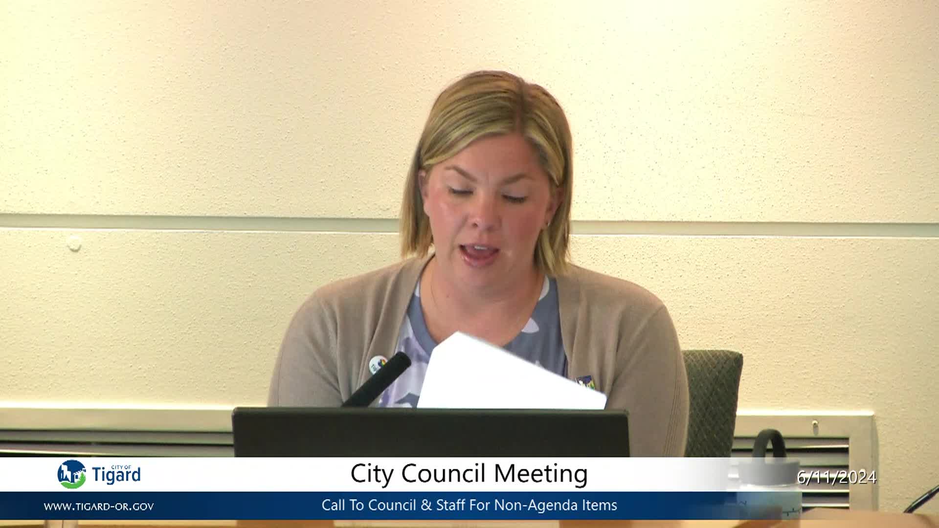Thumbnail image for June 11, 2024 - Tigard City Council Meeting