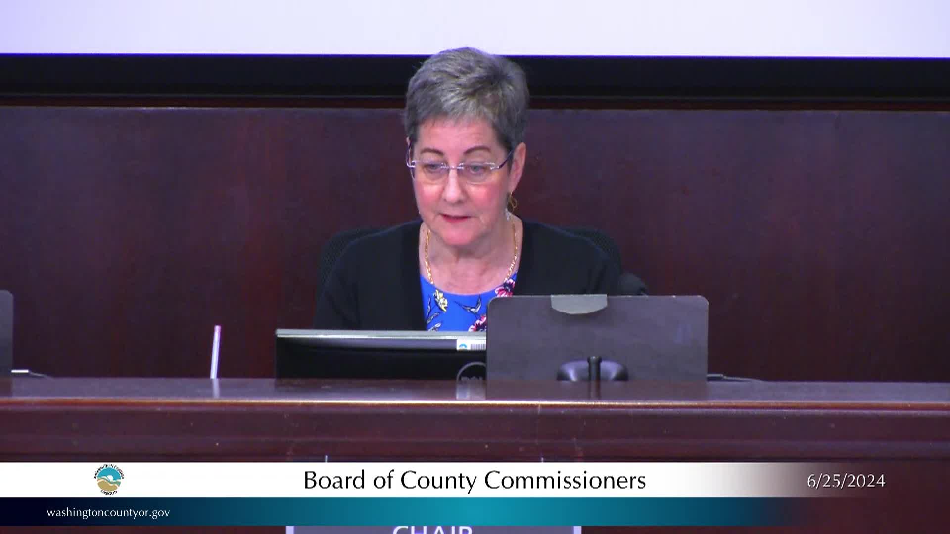 Thumbnail image for June 25, 2024 - Washington County Board of Commissioners Meeting