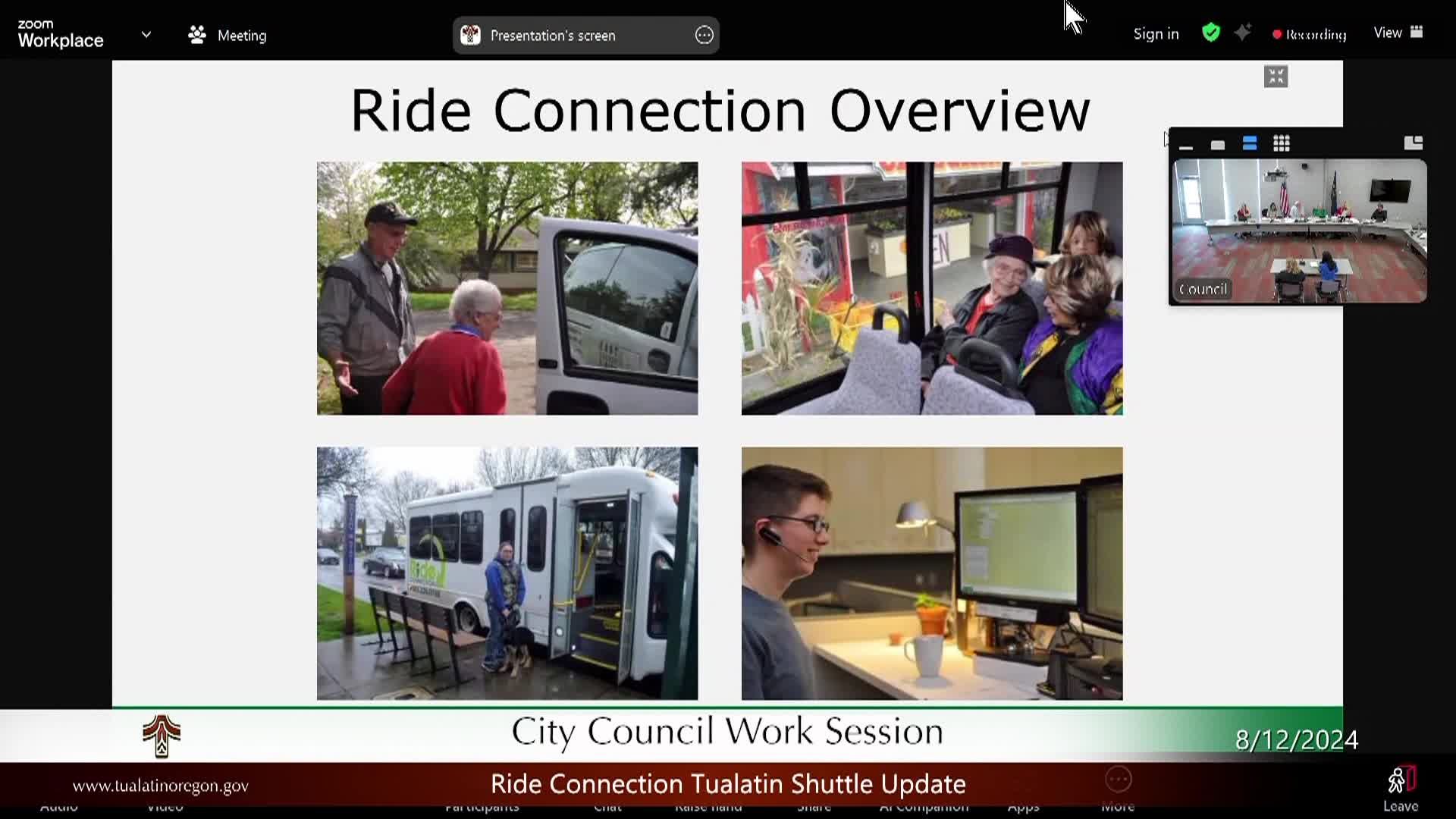 Thumbnail image for August 12, 2024- Tualatin City Council Worksession