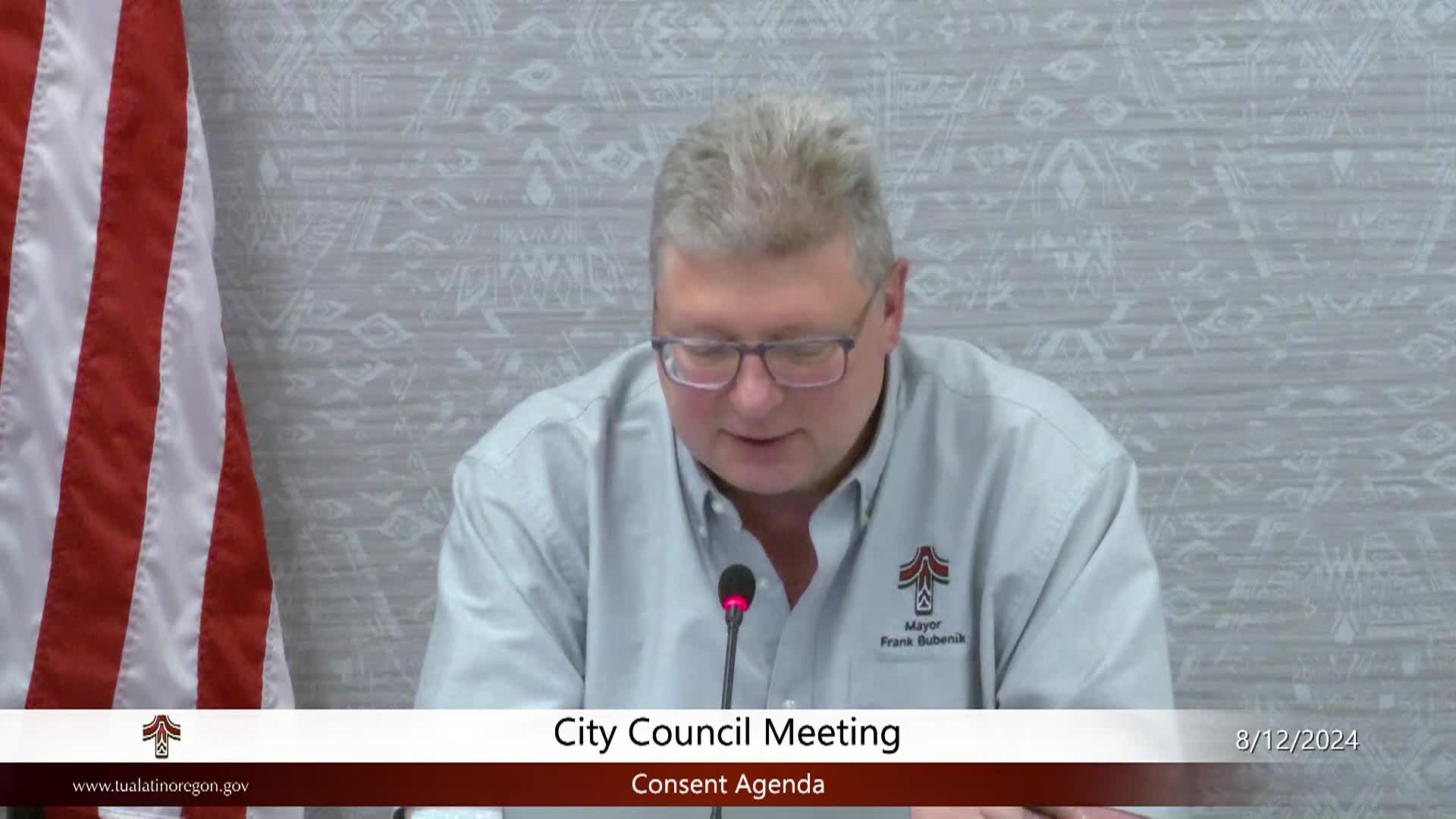 Thumbnail image for August 12, 2024 Tualatin City Council Meeting