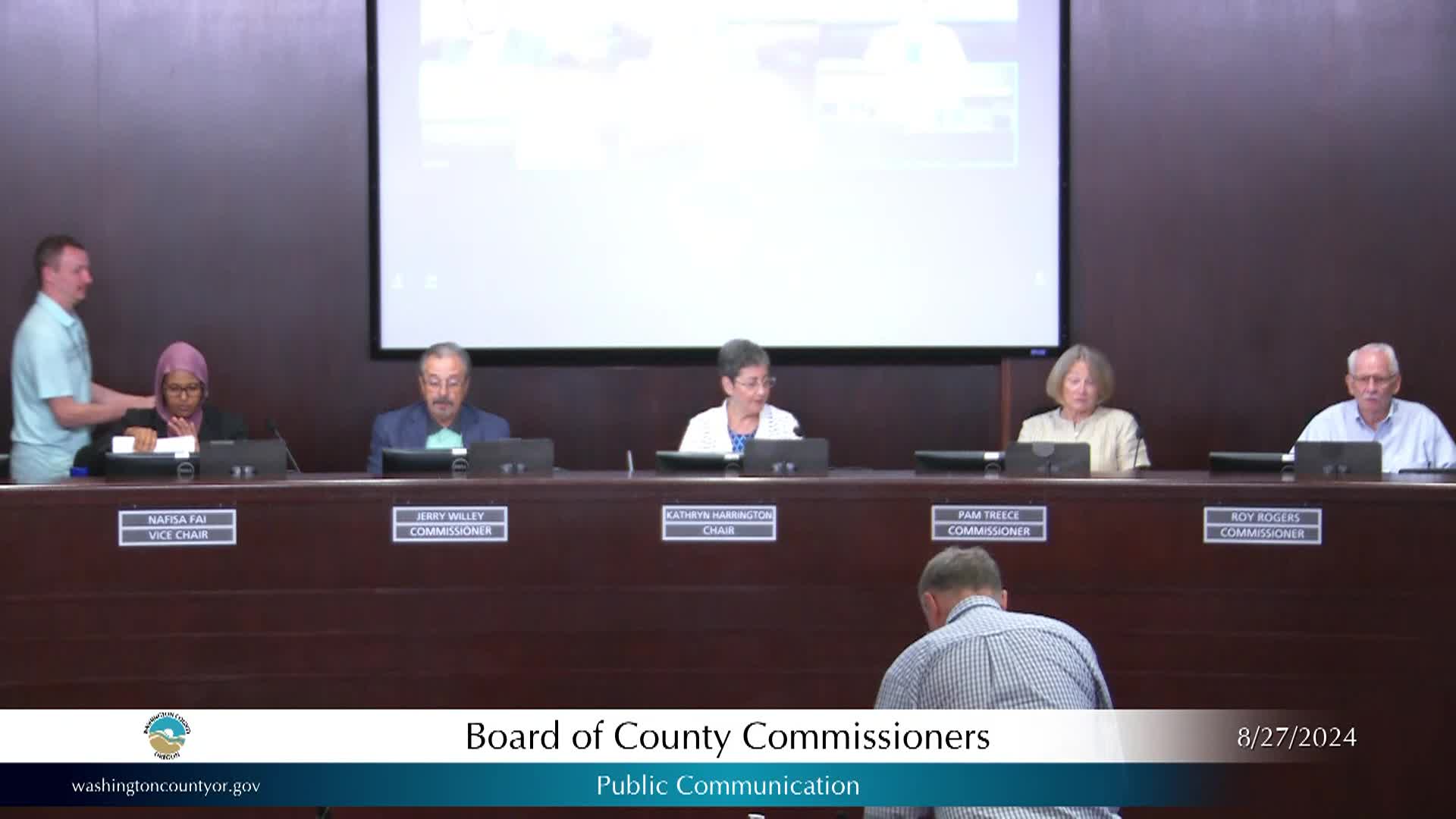 Thumbnail image for August 27, 2024 Washington County Board of Commissioners Meeting